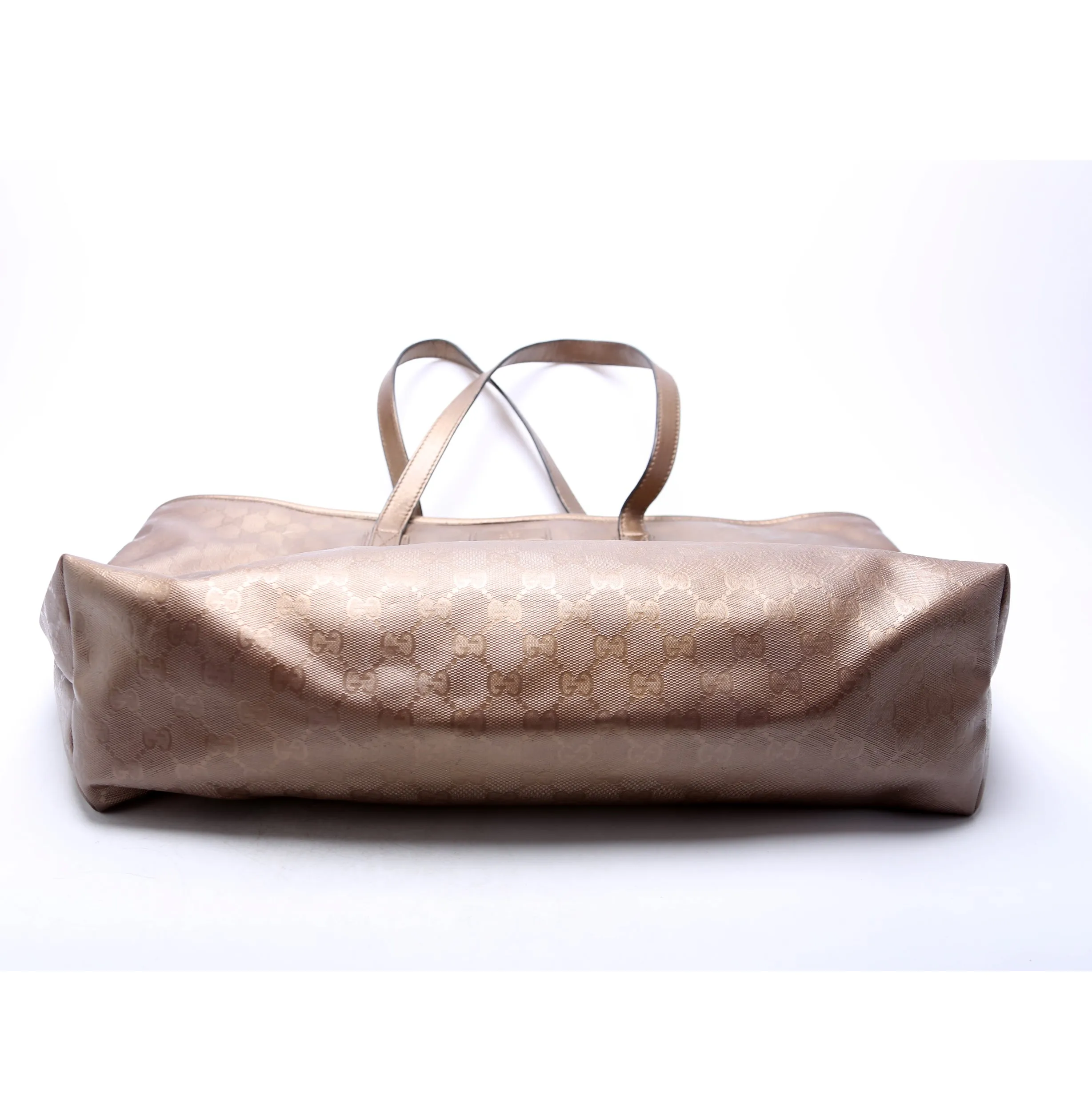211137 GG Imprime Medium Zip Tote Bronze