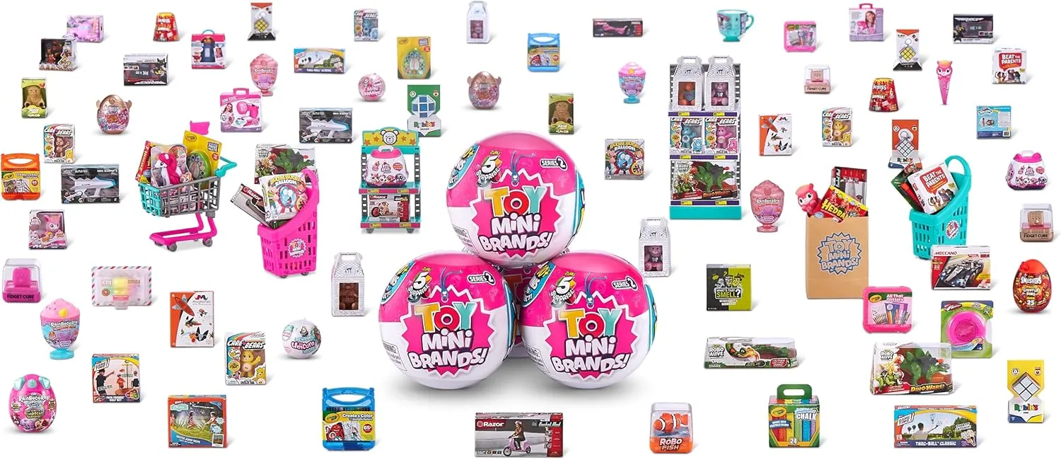 5 SURPRISE Toy Mini Brands Series 2 by ZURU (Collectors Case   3 Pack Capsules) Mystery Real Miniature Brands Collectible Toys