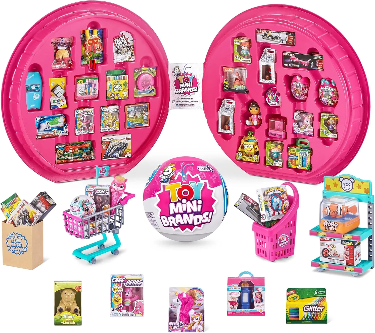 5 SURPRISE Toy Mini Brands Series 2 by ZURU (Collectors Case   3 Pack Capsules) Mystery Real Miniature Brands Collectible Toys