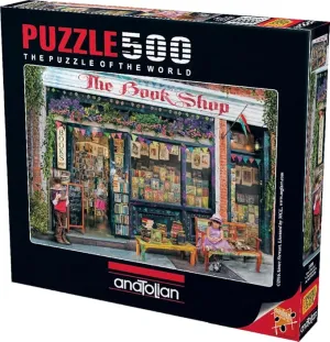 Anatolian 500Piece Jigsaw Puzzle - The Bookshop Kids Jigsaw Puzzle, Multicolor