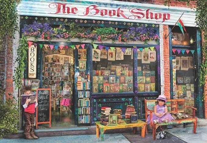 Anatolian 500Piece Jigsaw Puzzle - The Bookshop Kids Jigsaw Puzzle, Multicolor