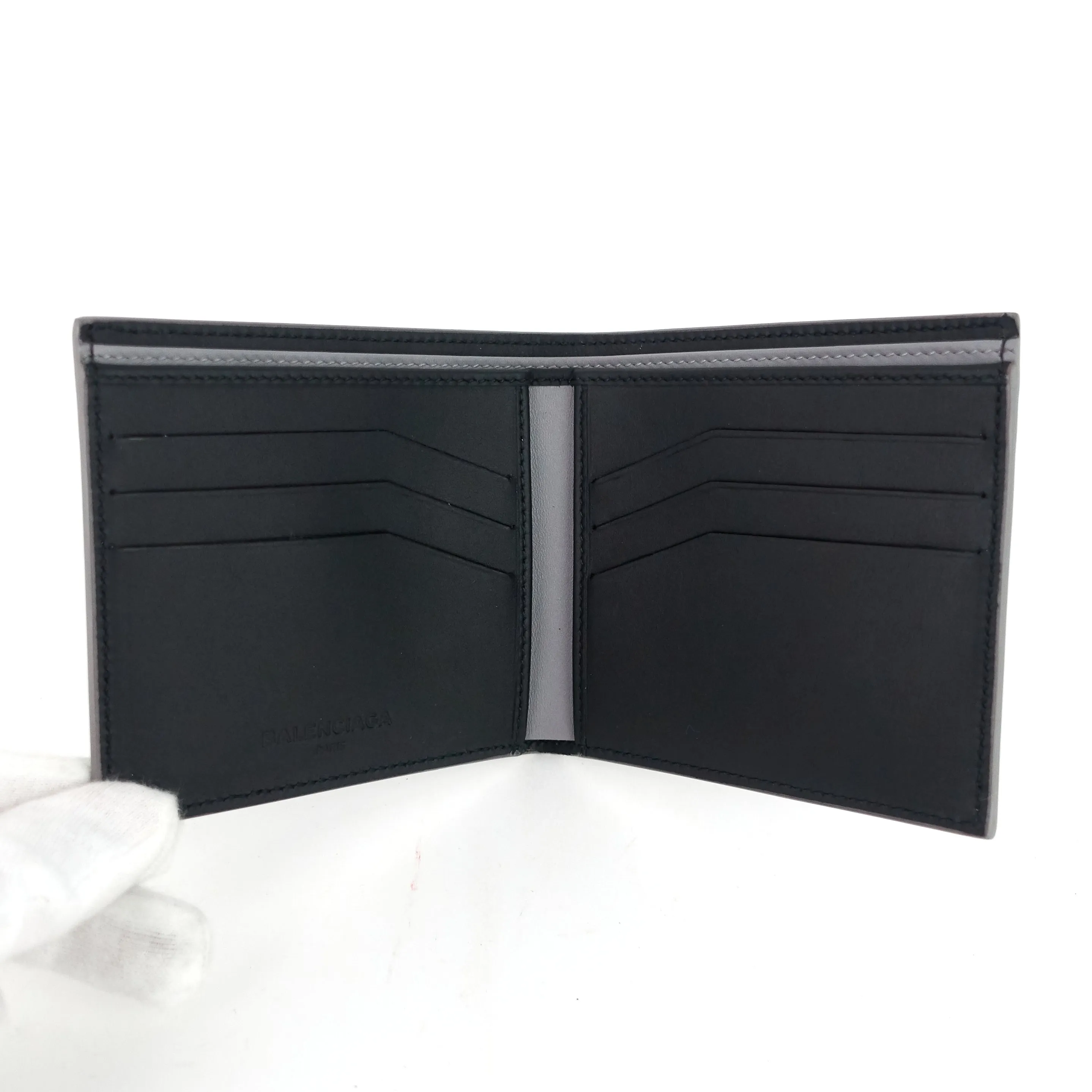 B-Line Square Bifold Lambskin Leather Wallet