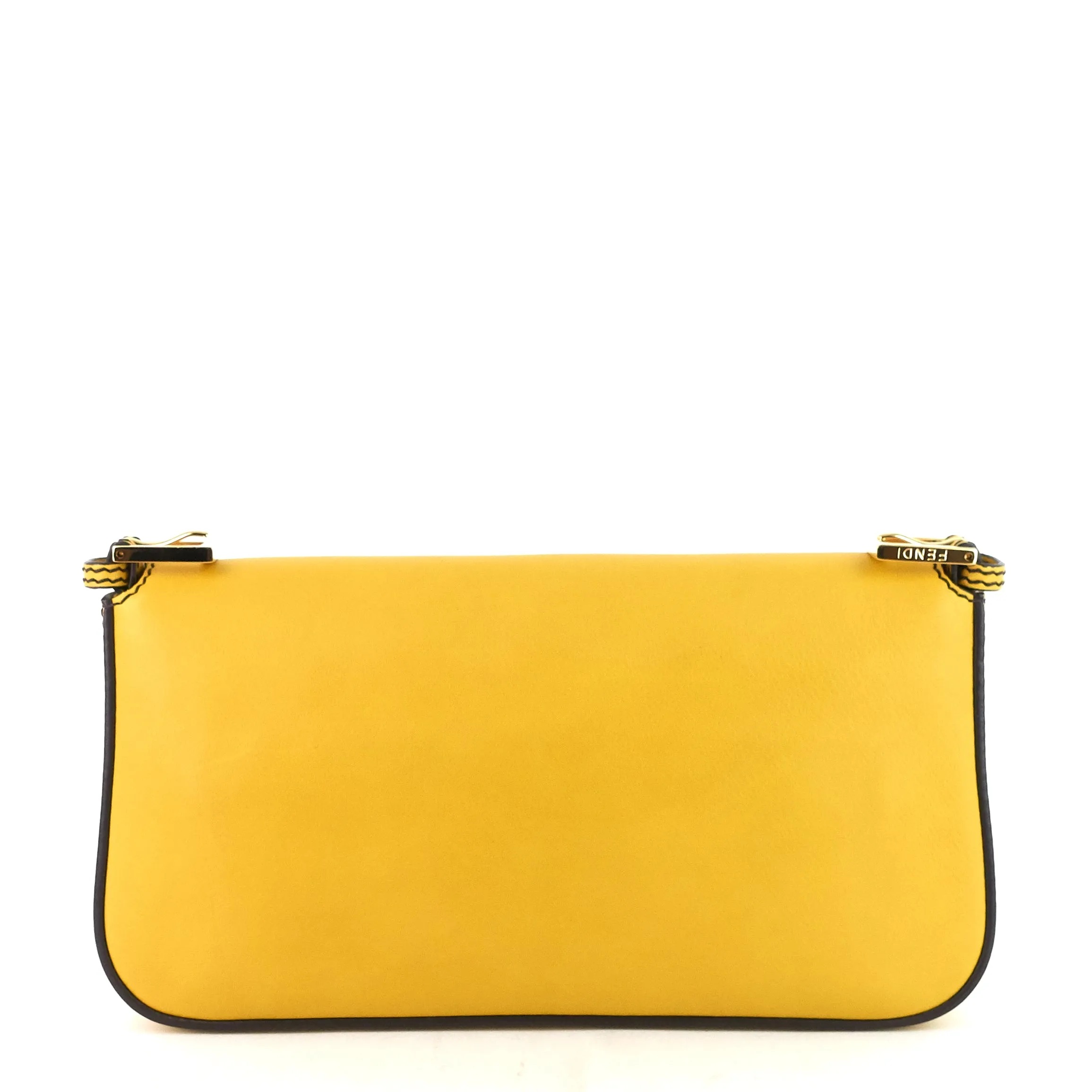Baguette Leather FF Clasp Shoulder Bag