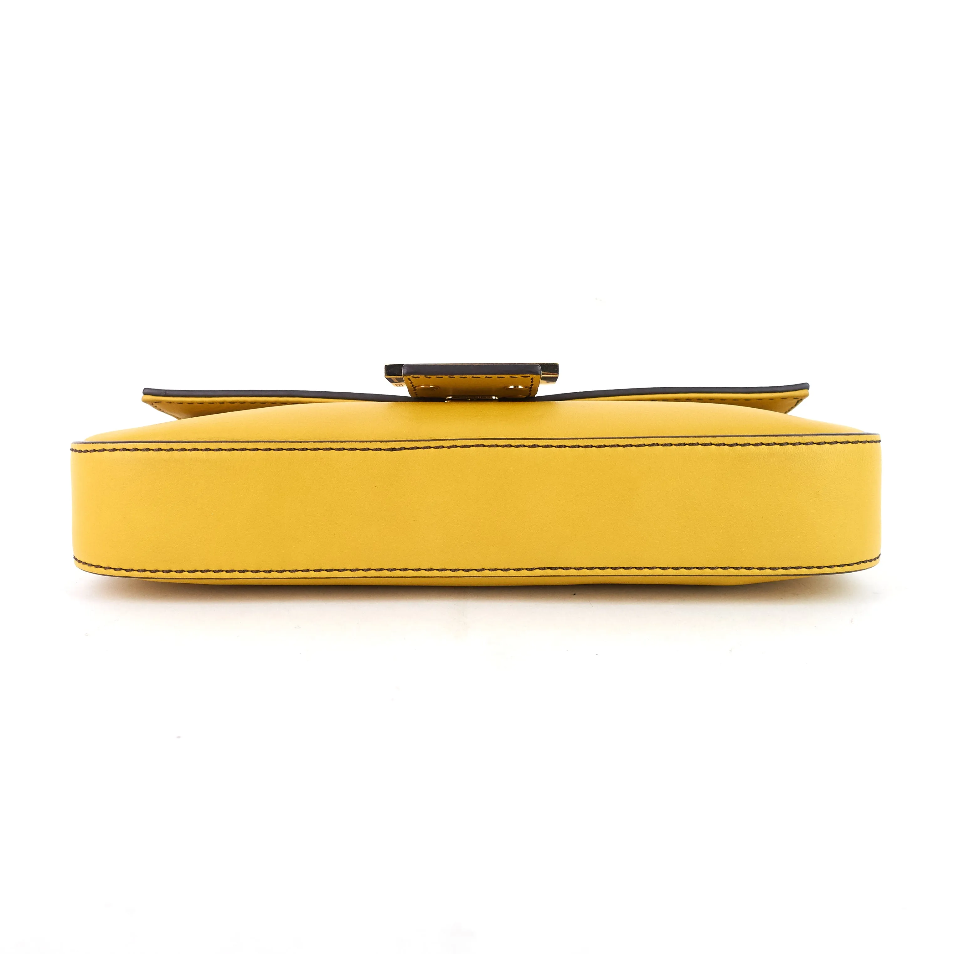 Baguette Leather FF Clasp Shoulder Bag