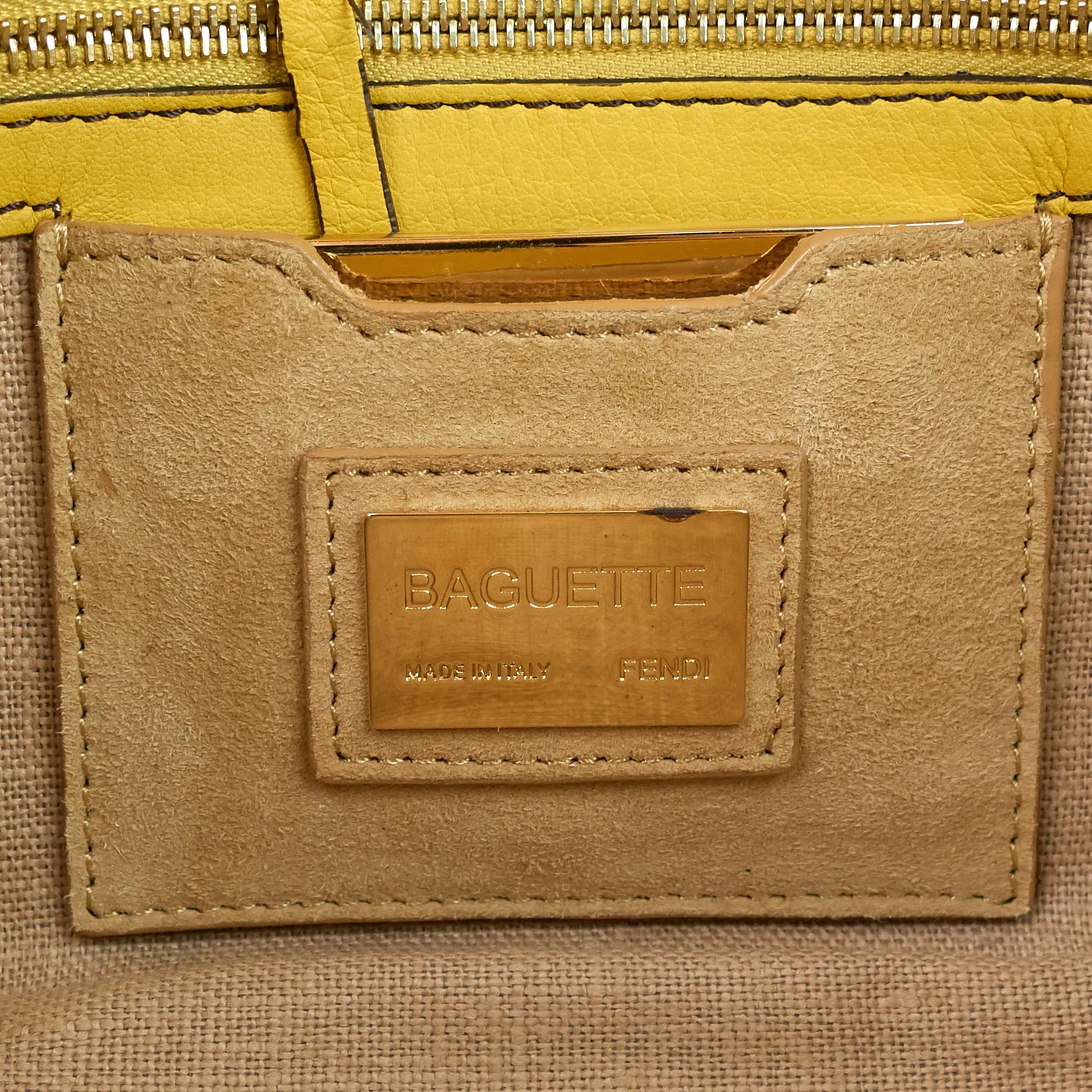 Baguette Leather FF Clasp Shoulder Bag