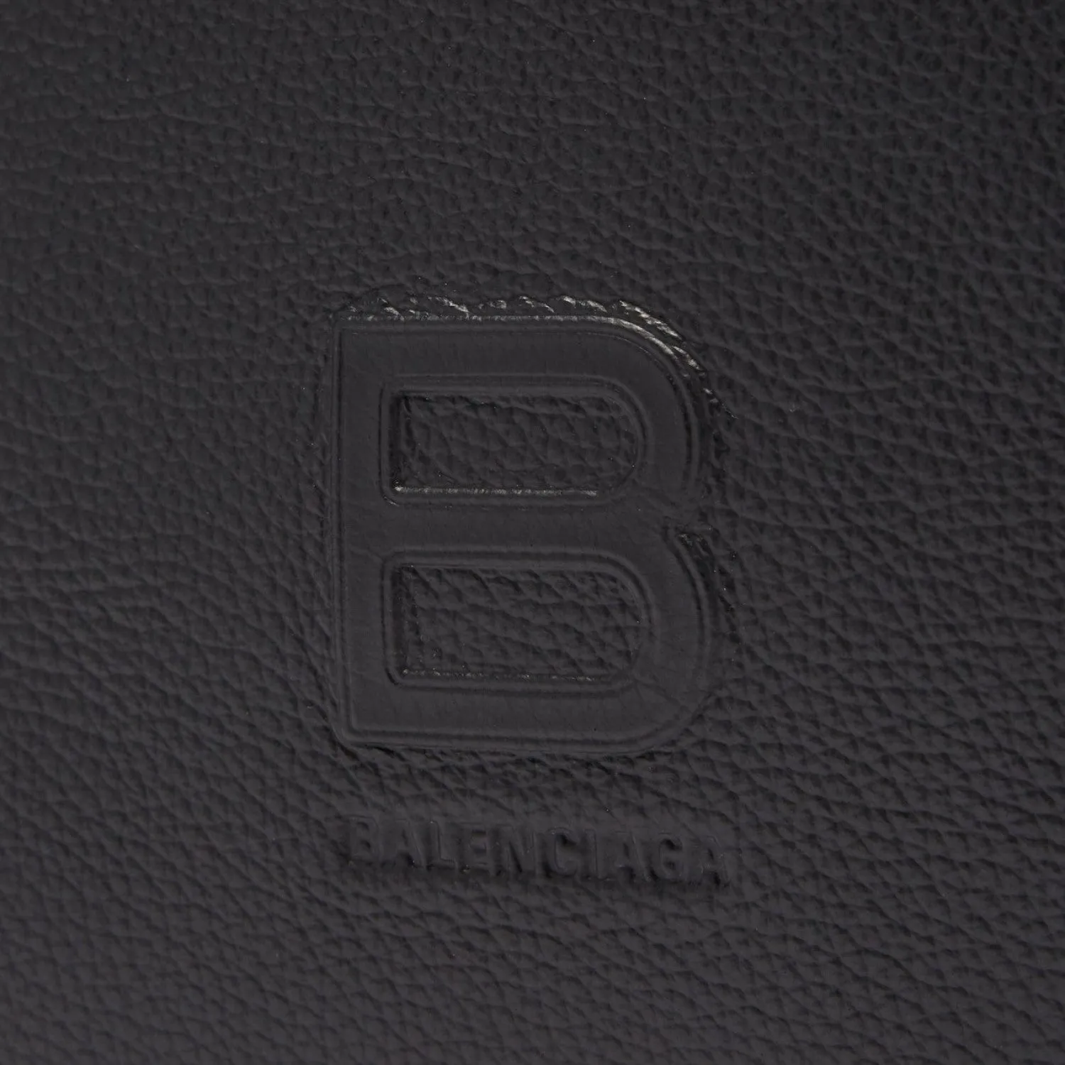 Balenciaga Hourglass Zip Tote Medium Black Grained Calf Leather 620318