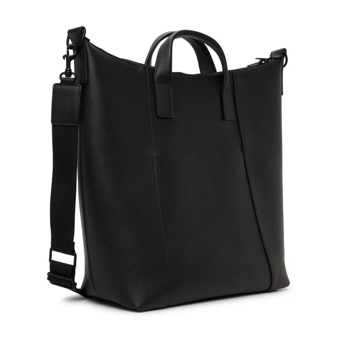 Balenciaga Hourglass Zip Tote Medium Black Grained Calf Leather 620318