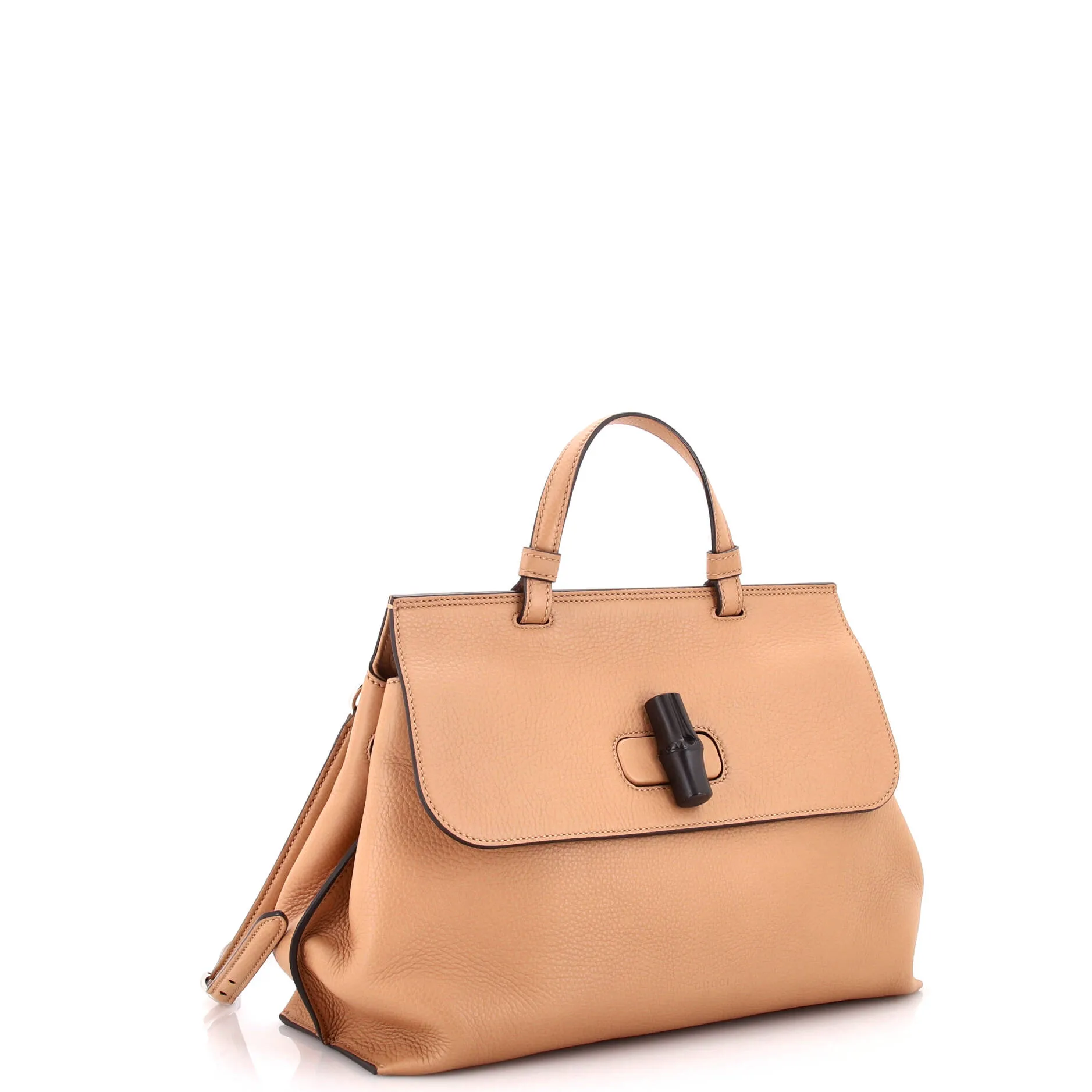 Bamboo Daily Top Handle Bag Leather Medium