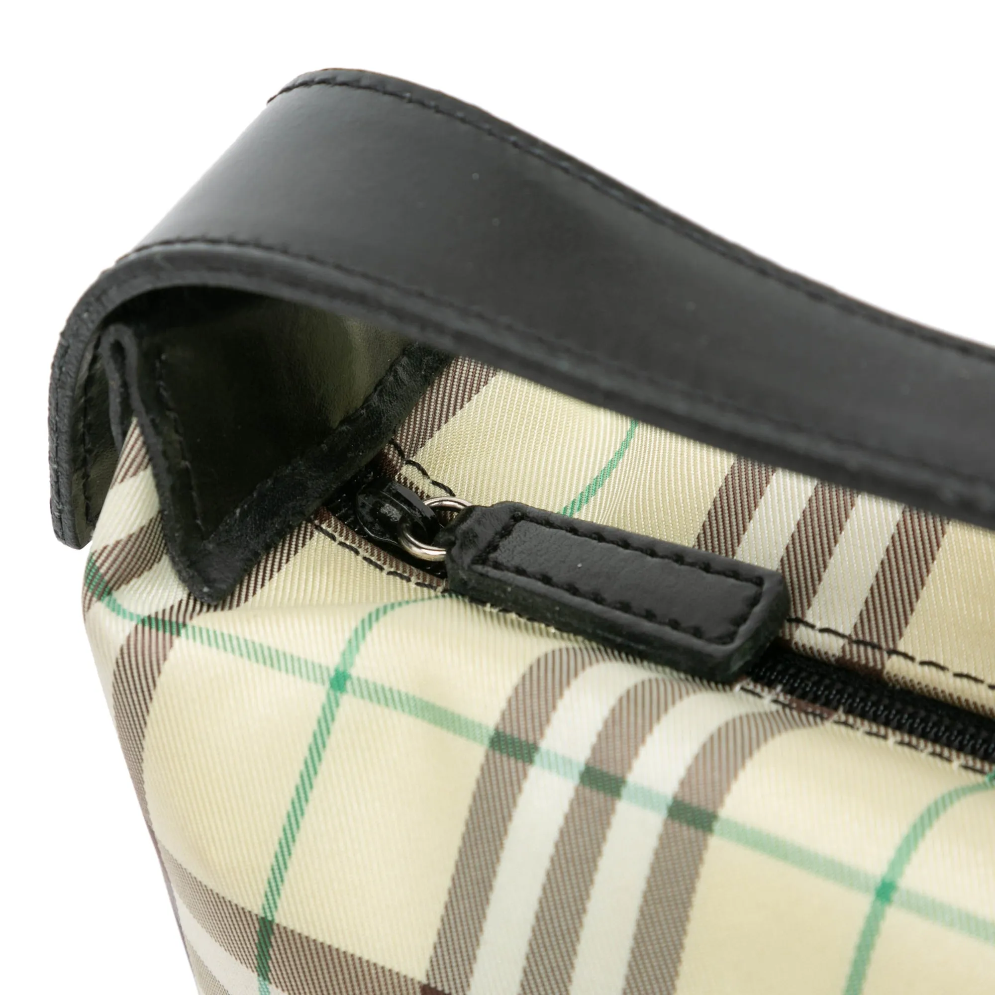 Beige Burberry Mini House Check Coated Canvas Handbag