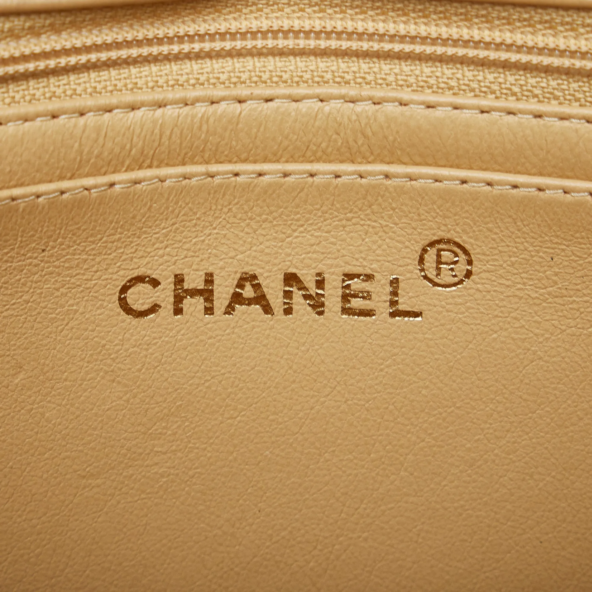 Beige Chanel Medium Kelly Parent Top Handle Bag
