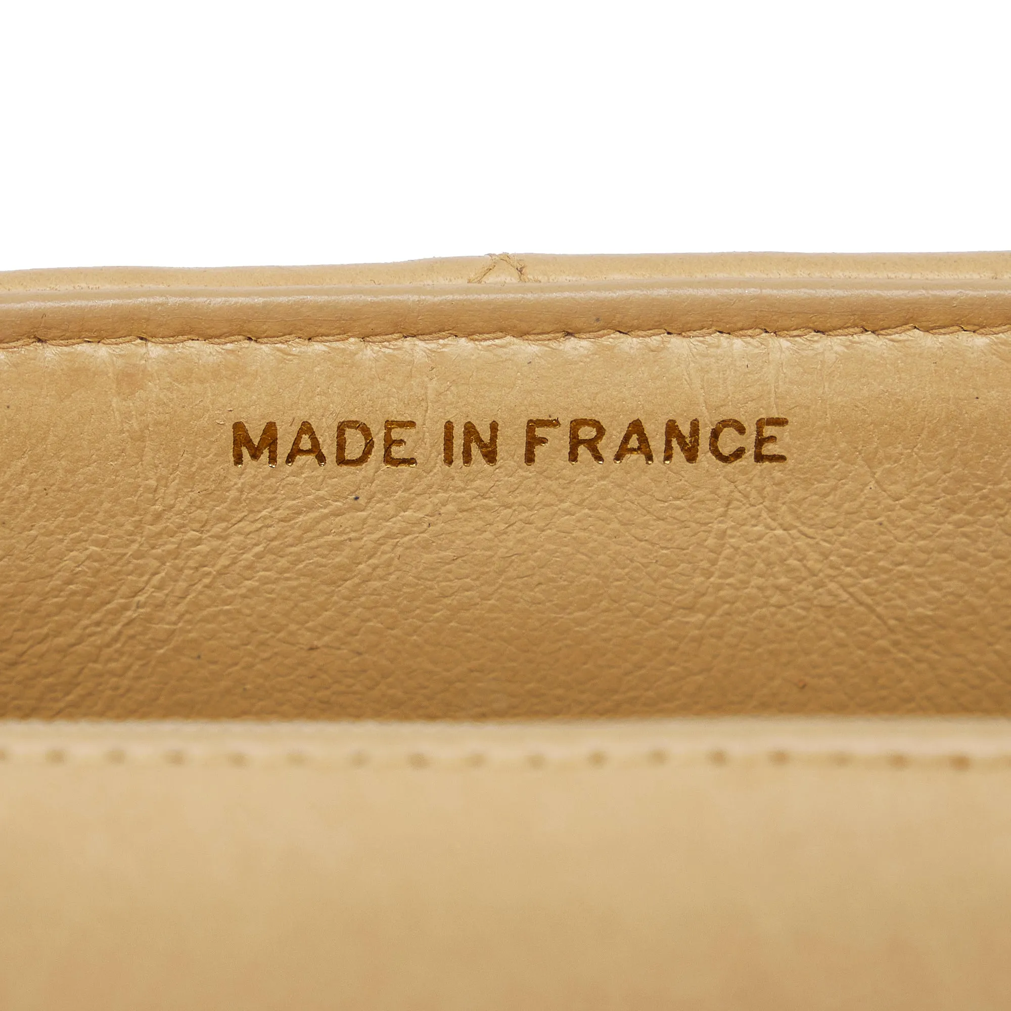Beige Chanel Medium Kelly Parent Top Handle Bag