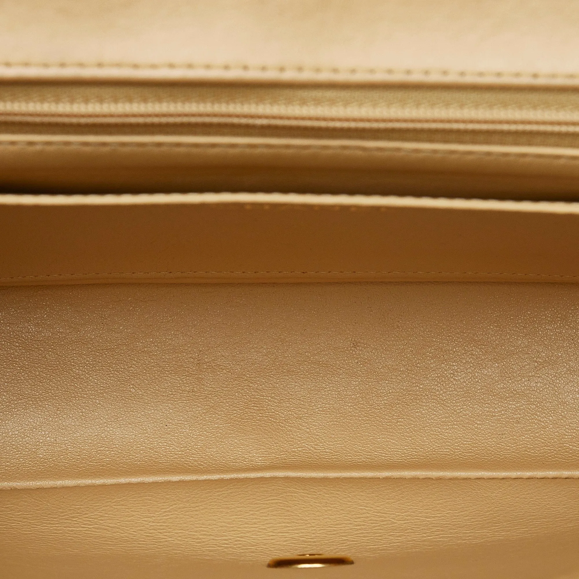 Beige Chanel Medium Kelly Parent Top Handle Bag