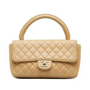 Beige Chanel Medium Kelly Parent Top Handle Bag