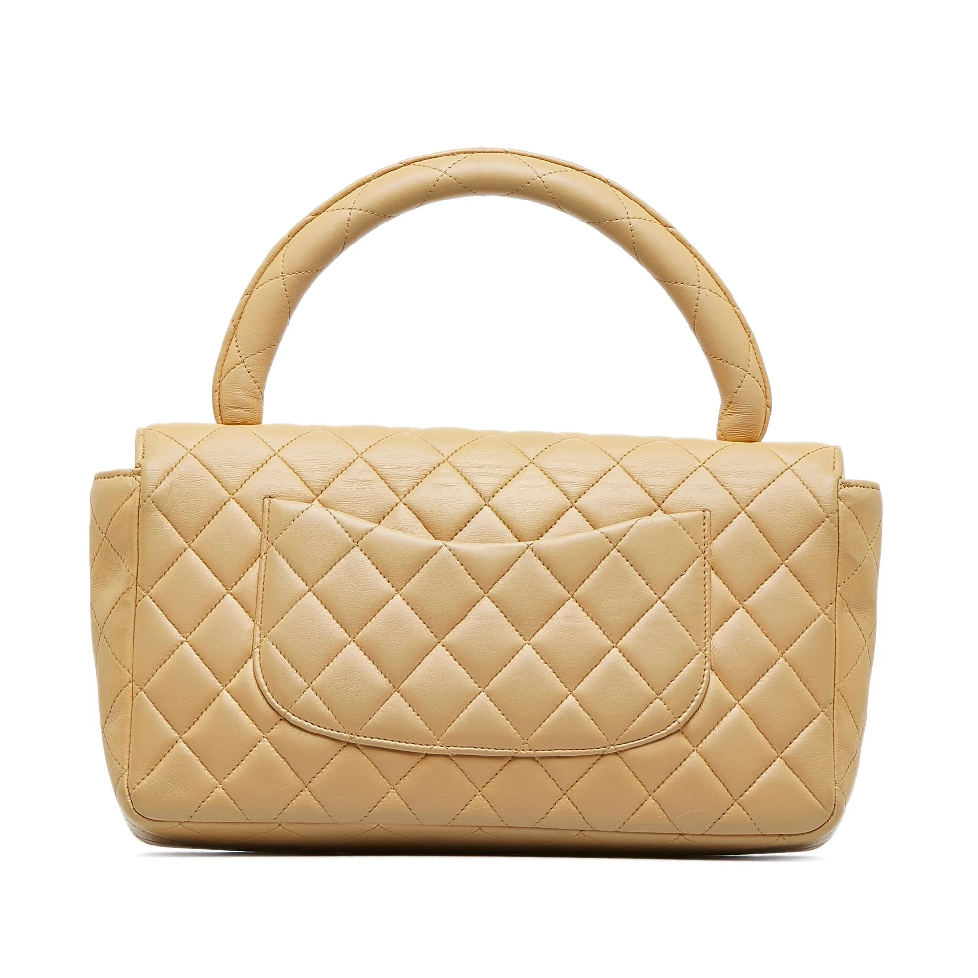 Beige Chanel Medium Kelly Parent Top Handle Bag