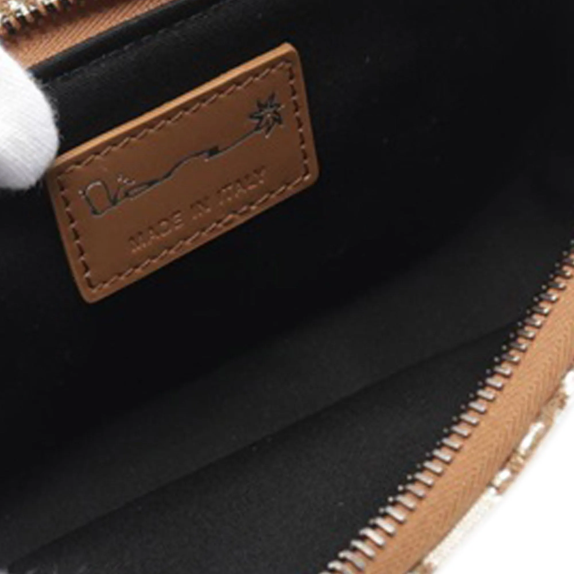 Beige Dior Cactus Jack Canvas Saddle Arm Pouch