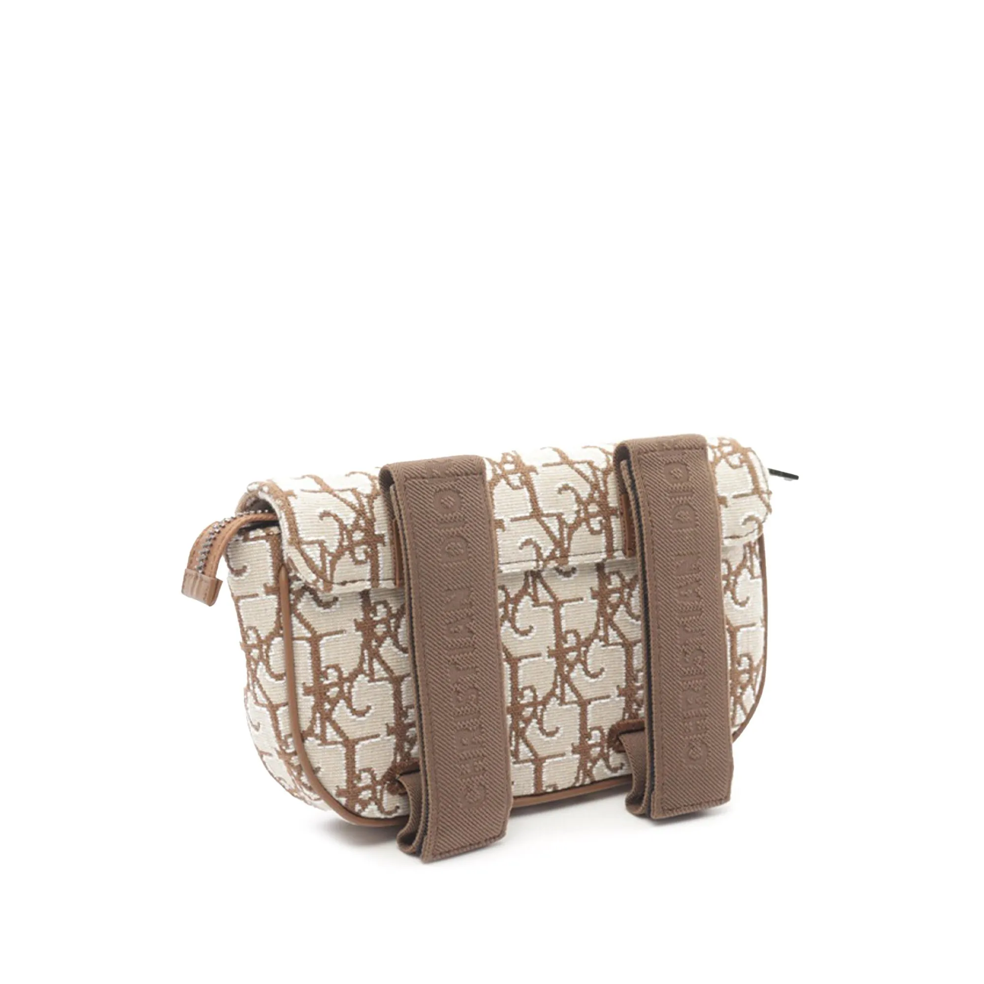 Beige Dior Cactus Jack Canvas Saddle Arm Pouch
