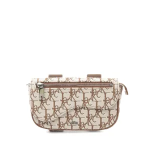 Beige Dior Cactus Jack Canvas Saddle Arm Pouch