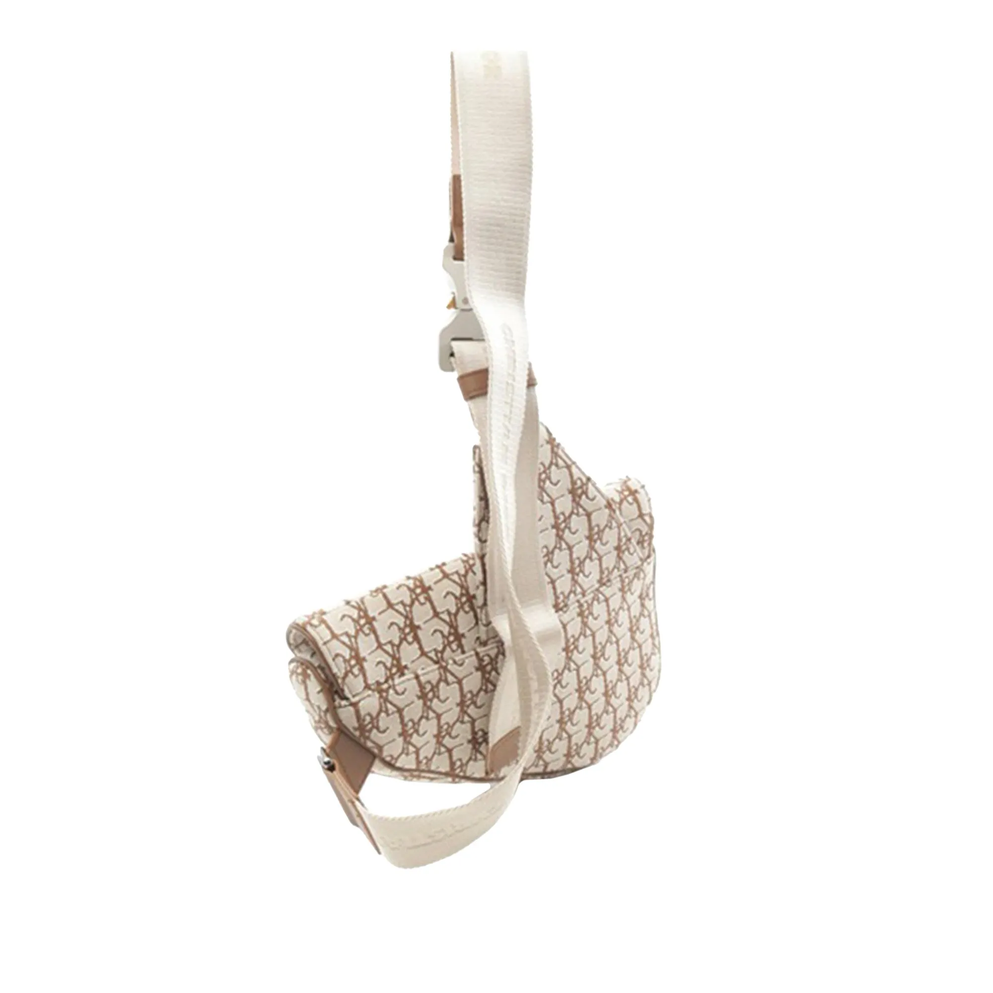 Beige Dior Cactus Jack Canvas Saddle Crossbody