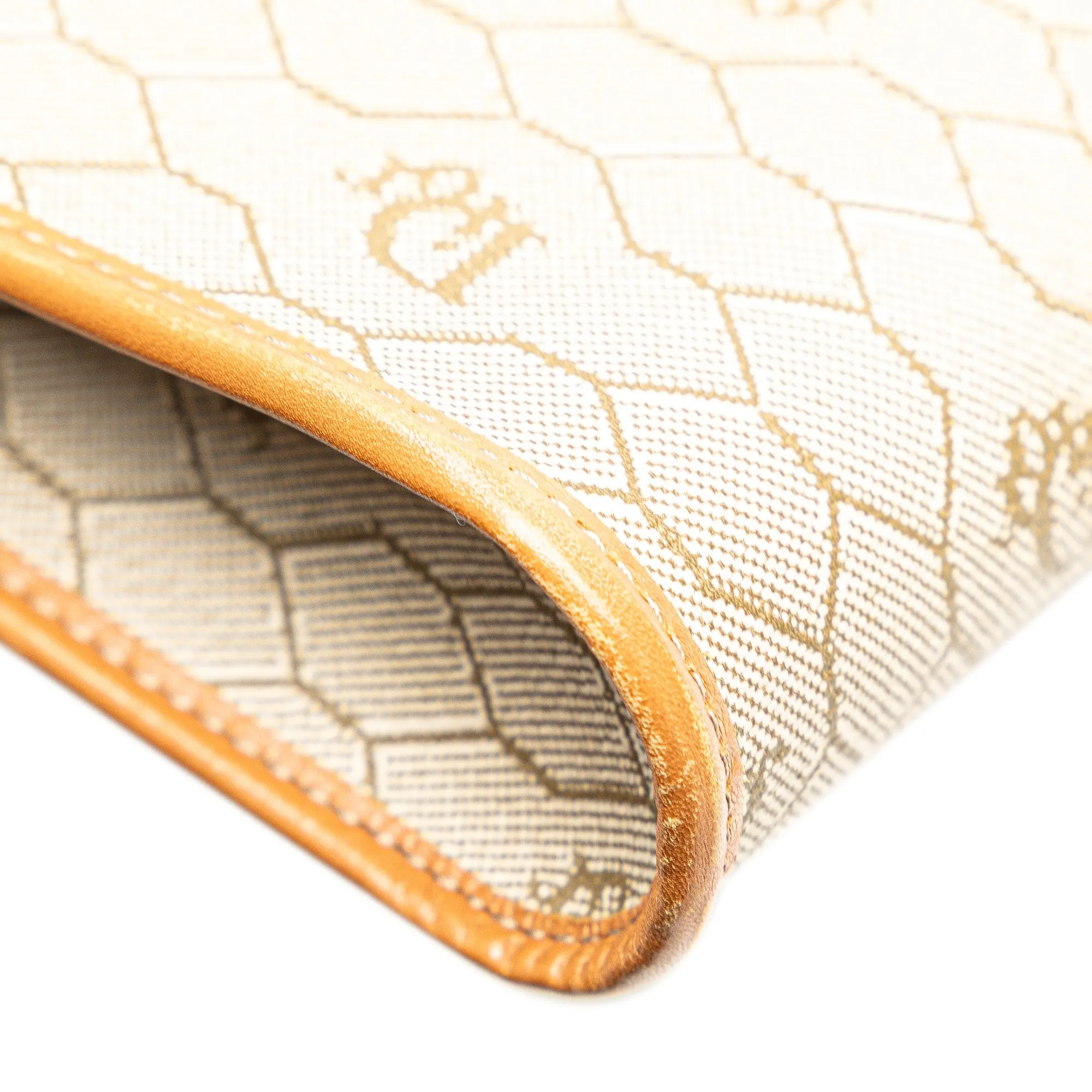 Beige Dior Honeycomb Coated Canvas Crossbody