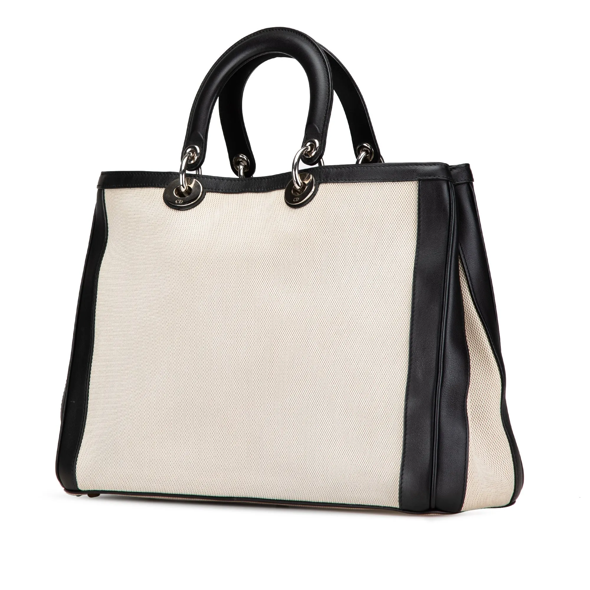 Beige Dior Large Canvas Diorissimo Satchel