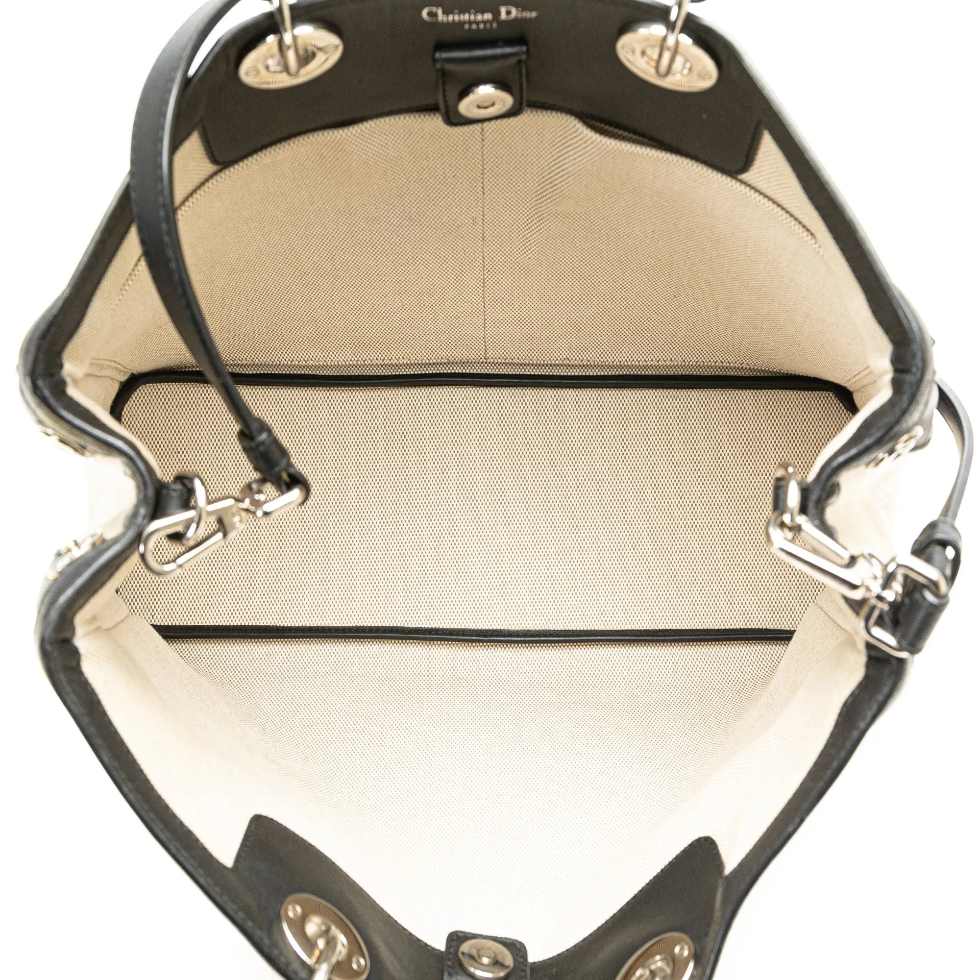 Beige Dior Large Canvas Diorissimo Satchel
