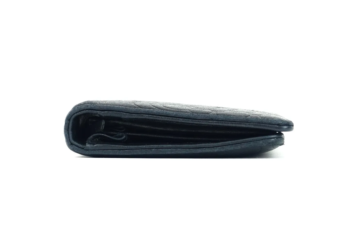 Bifold Camellia Lambskin Leather Long Wallet