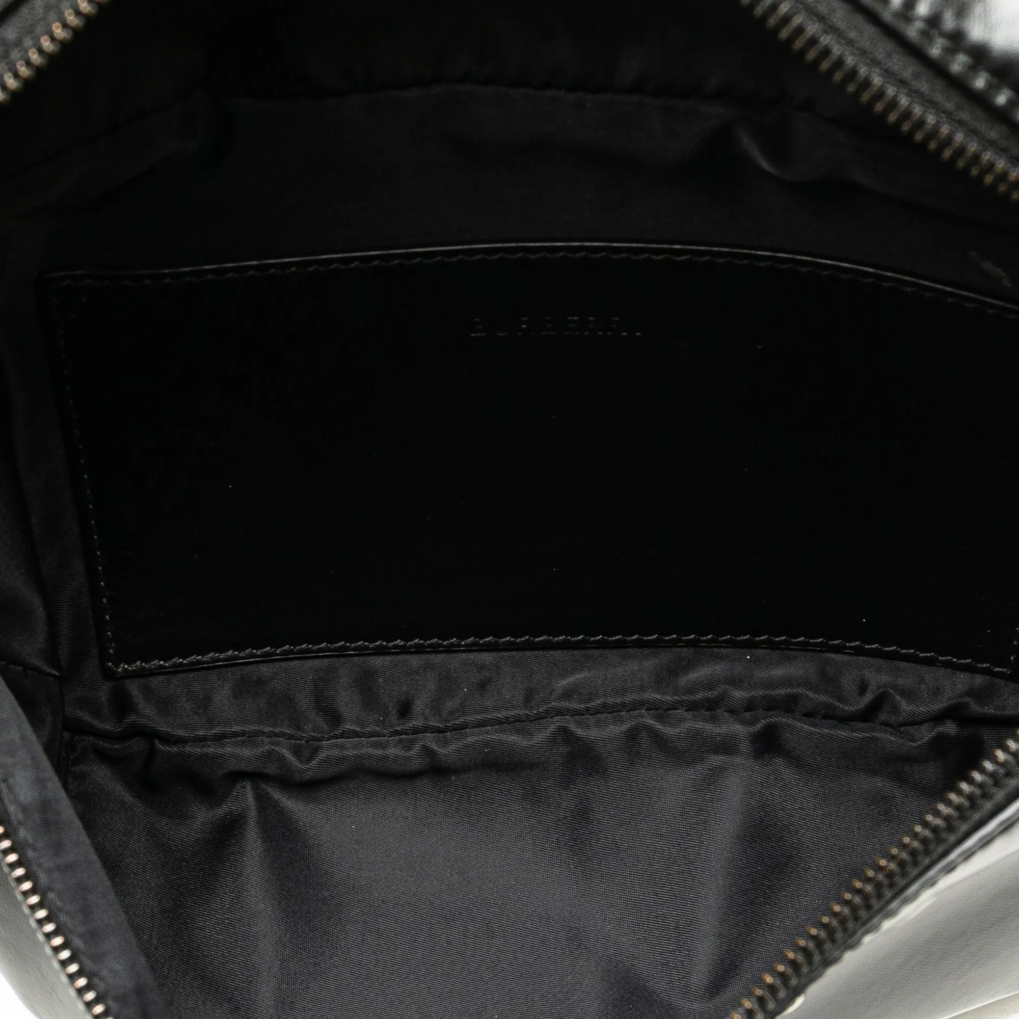 Black Burberry Coated Canvas Icon Stripe Sonny Belt Bag