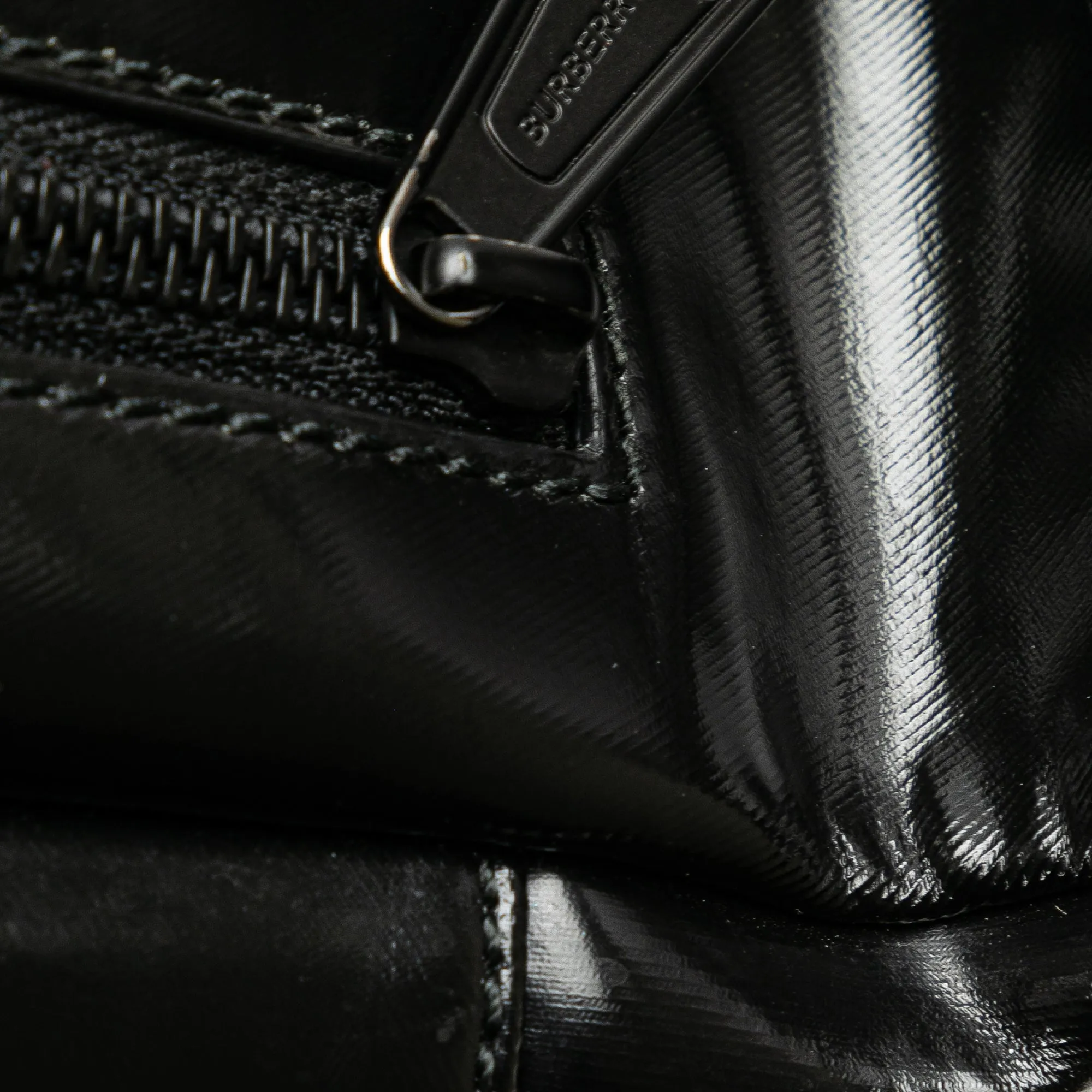Black Burberry Coated Canvas Icon Stripe Sonny Belt Bag