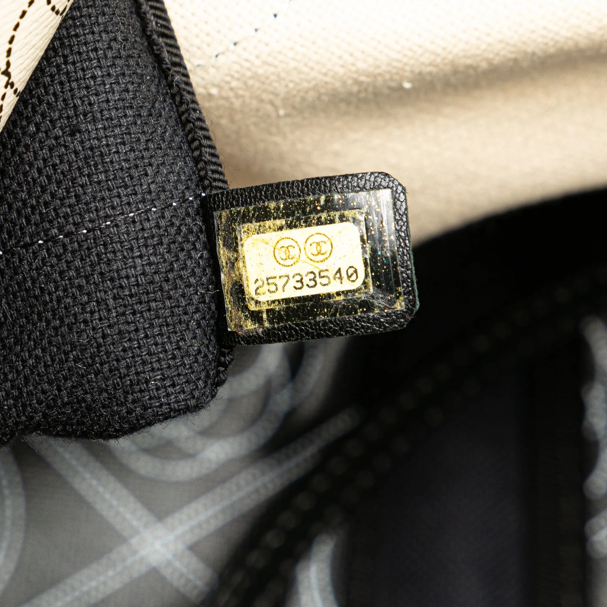 Black Chanel Coated Canvas Camellia Logo Deauville Shopping Tote Satchel
