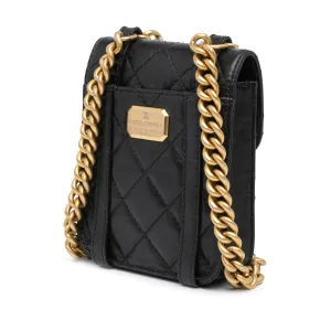 Black Chanel Mini Aged Calfskin City School Flap Satchel