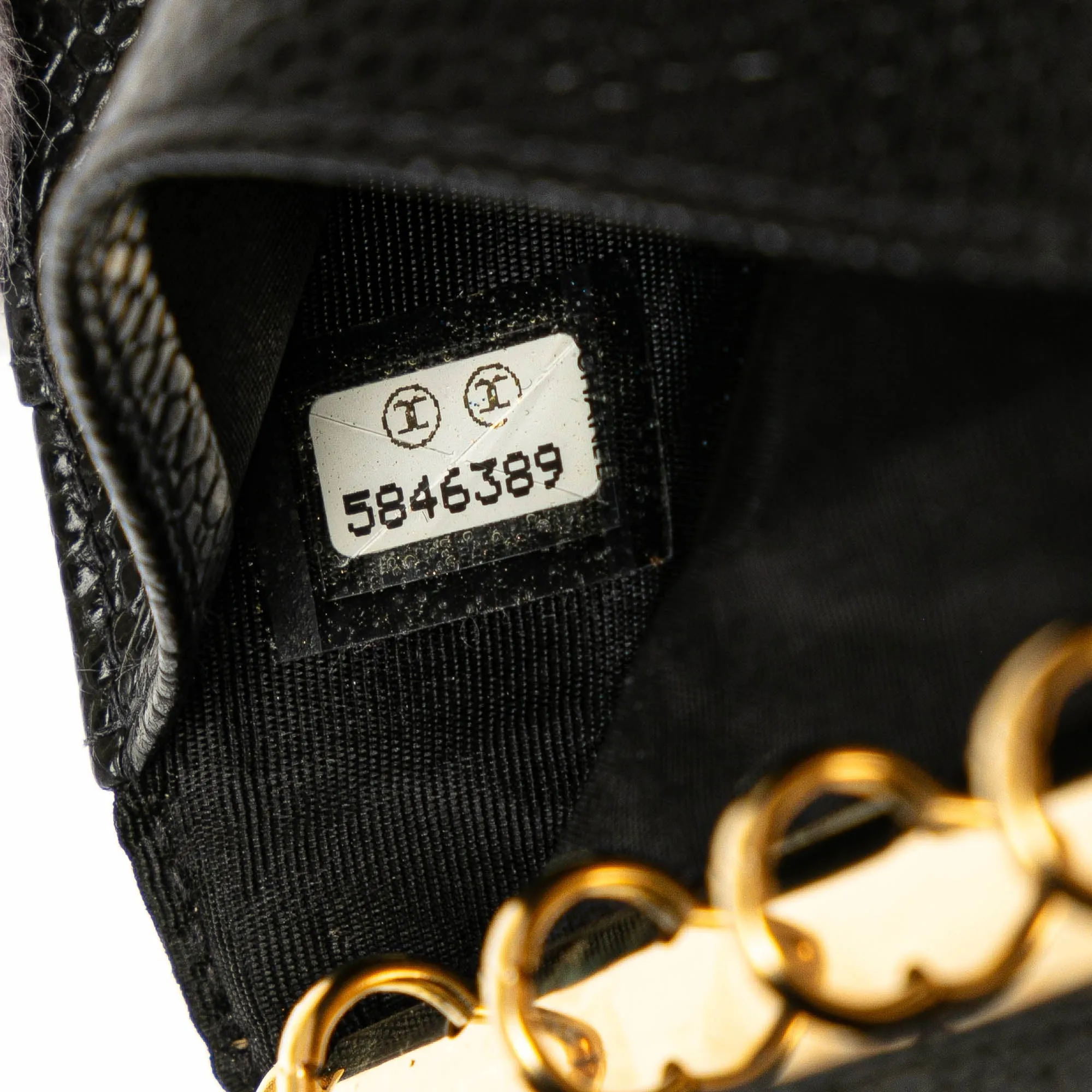 Black Chanel Mini Caviar CC Notebook Cover