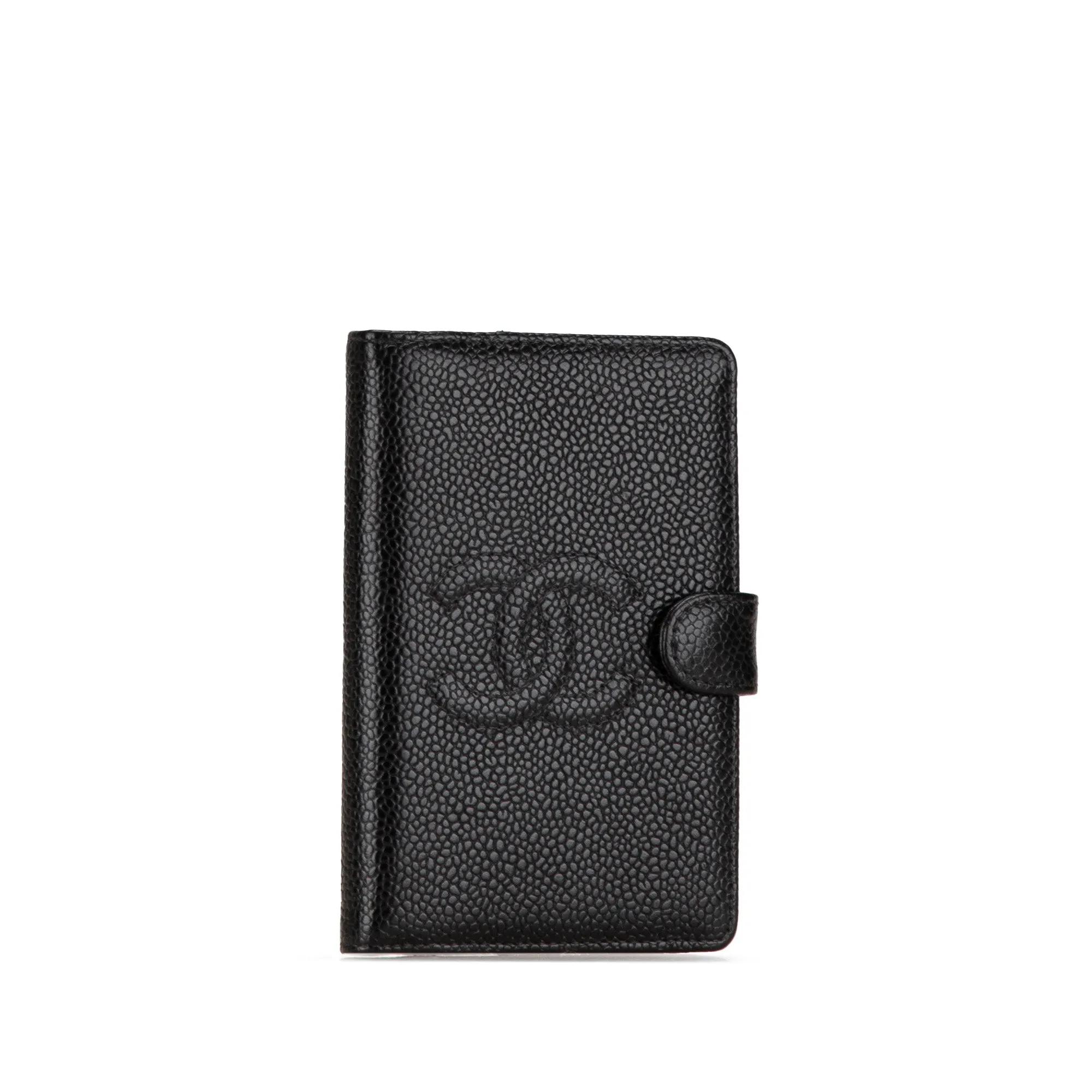 Black Chanel Mini Caviar CC Notebook Cover