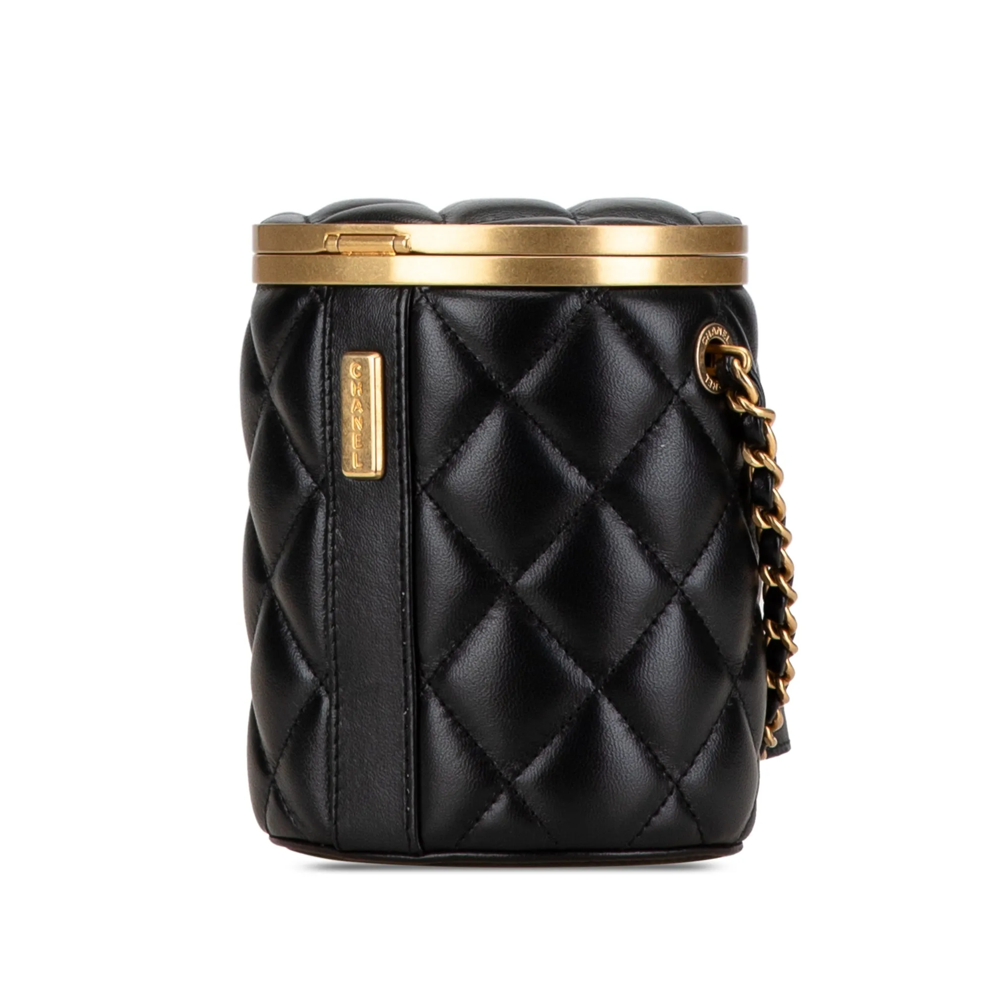 Black Chanel Mini Lambskin Crown Box Bag