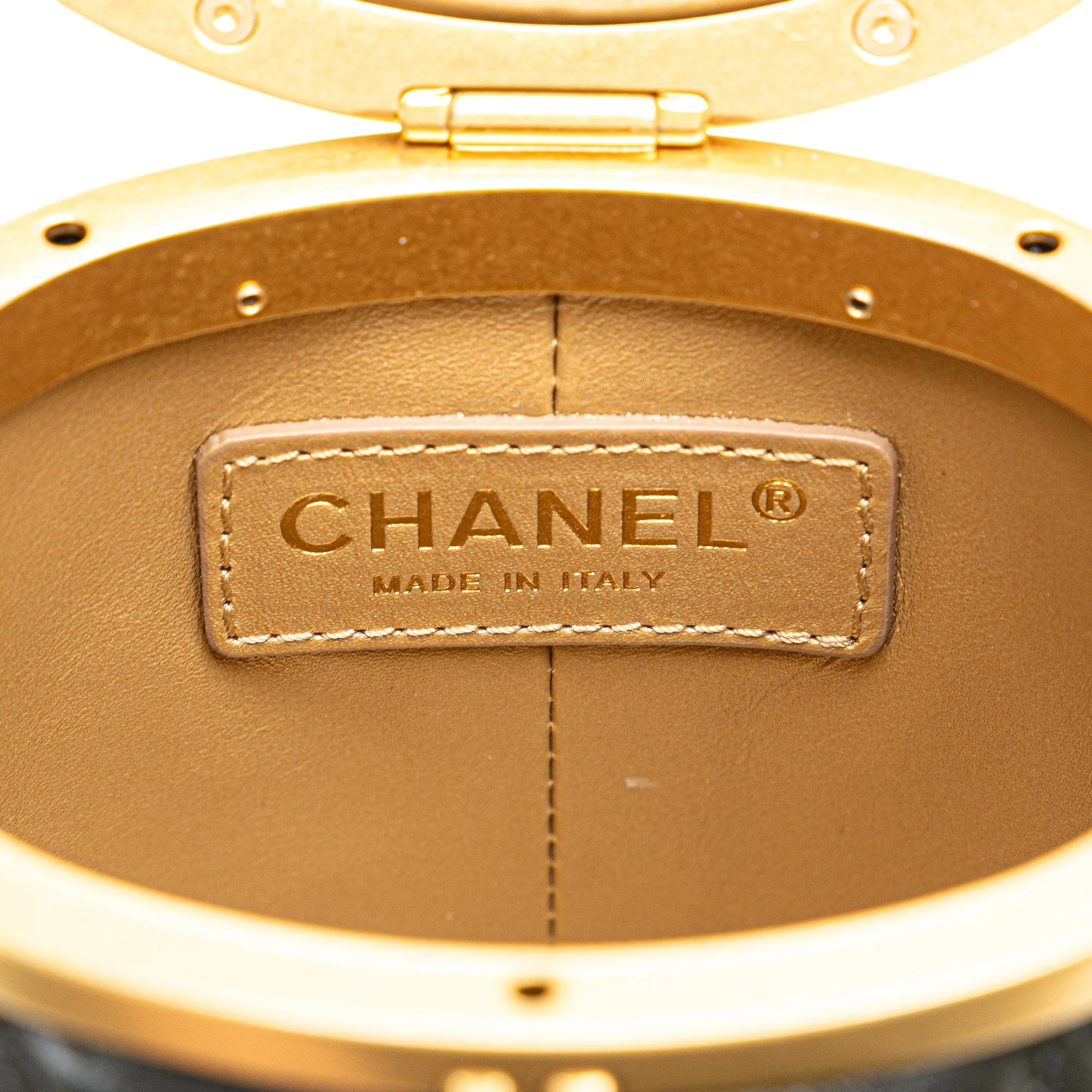 Black Chanel Mini Lambskin Crown Box Bag