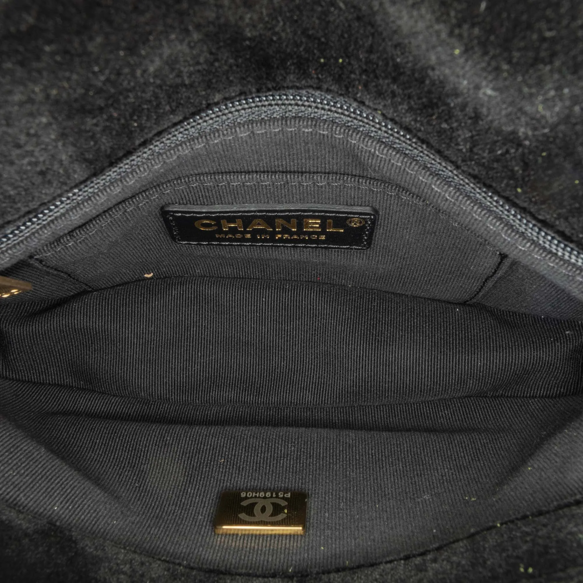 Black Chanel Mini Quilted Velvet Double Frame Flap Crossbody Bag