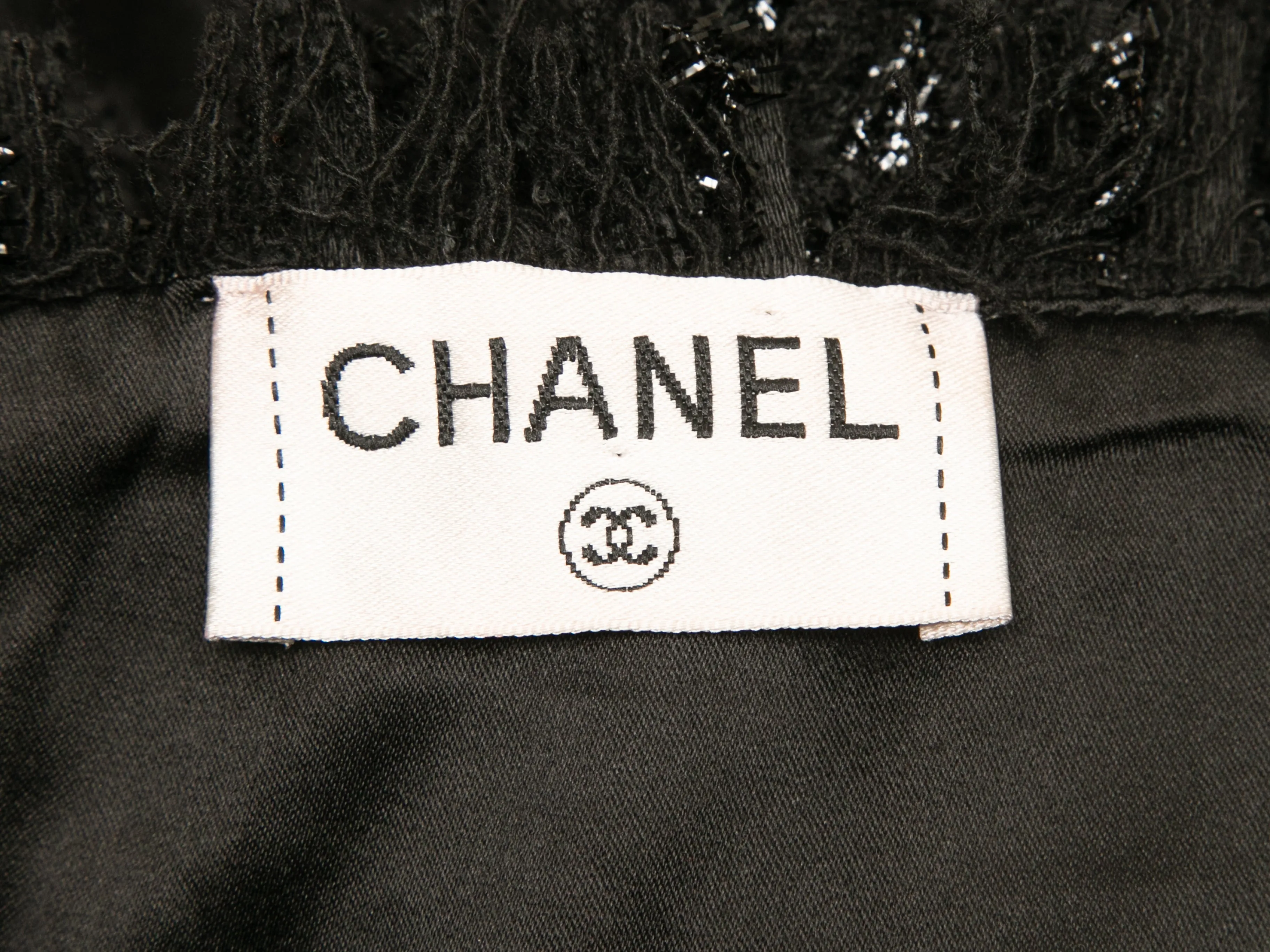 Black Chanel Tweed Sleeveless Dress Size FR 40