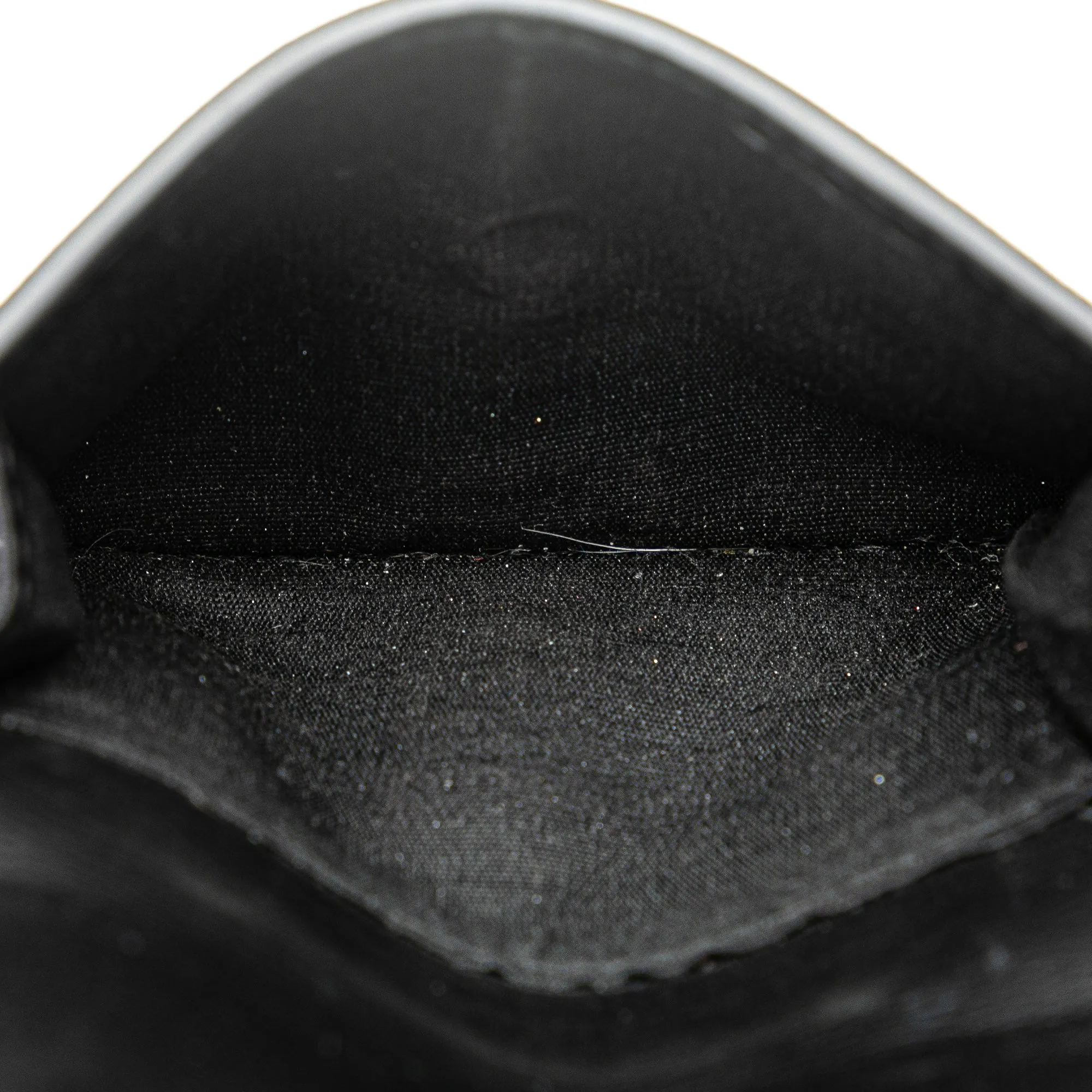 Black Dior CD Diamond Coated Canvas Trifold Wallet