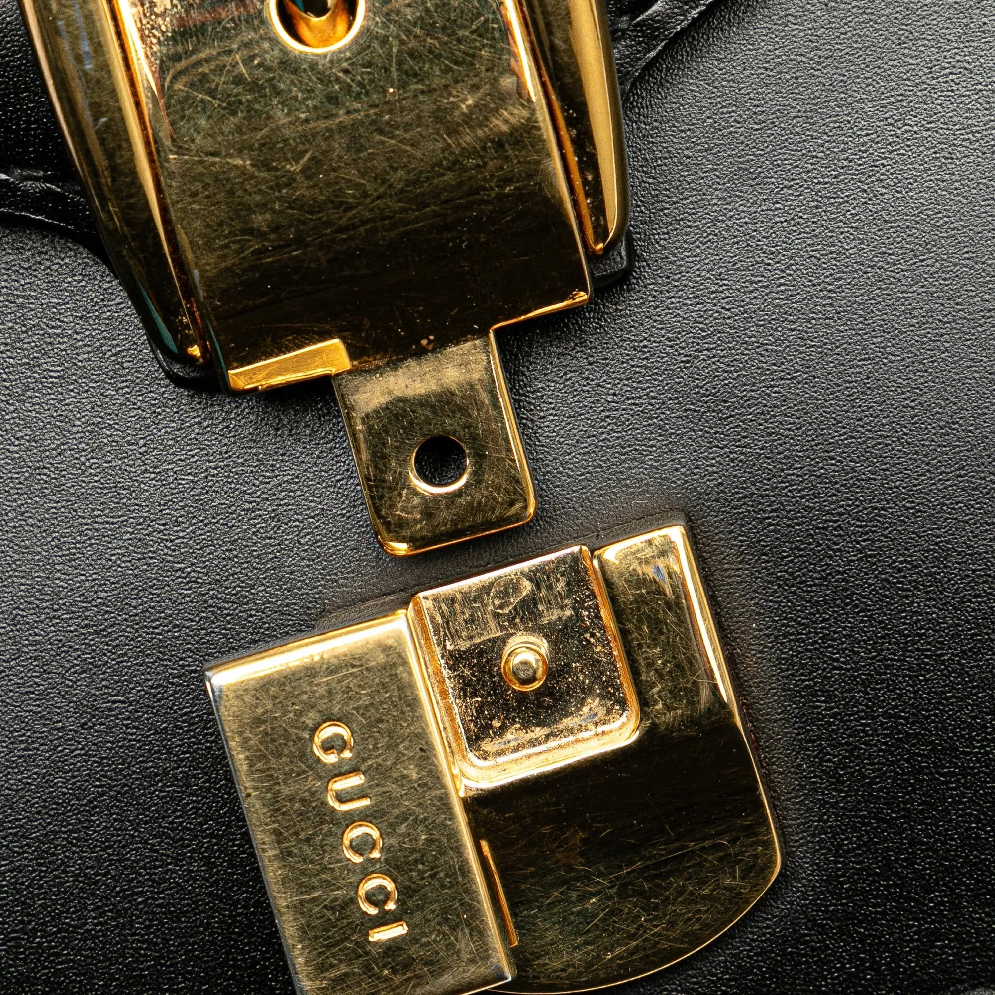 Black Gucci Mini Sylvie Leather Chain Crossbody Bag