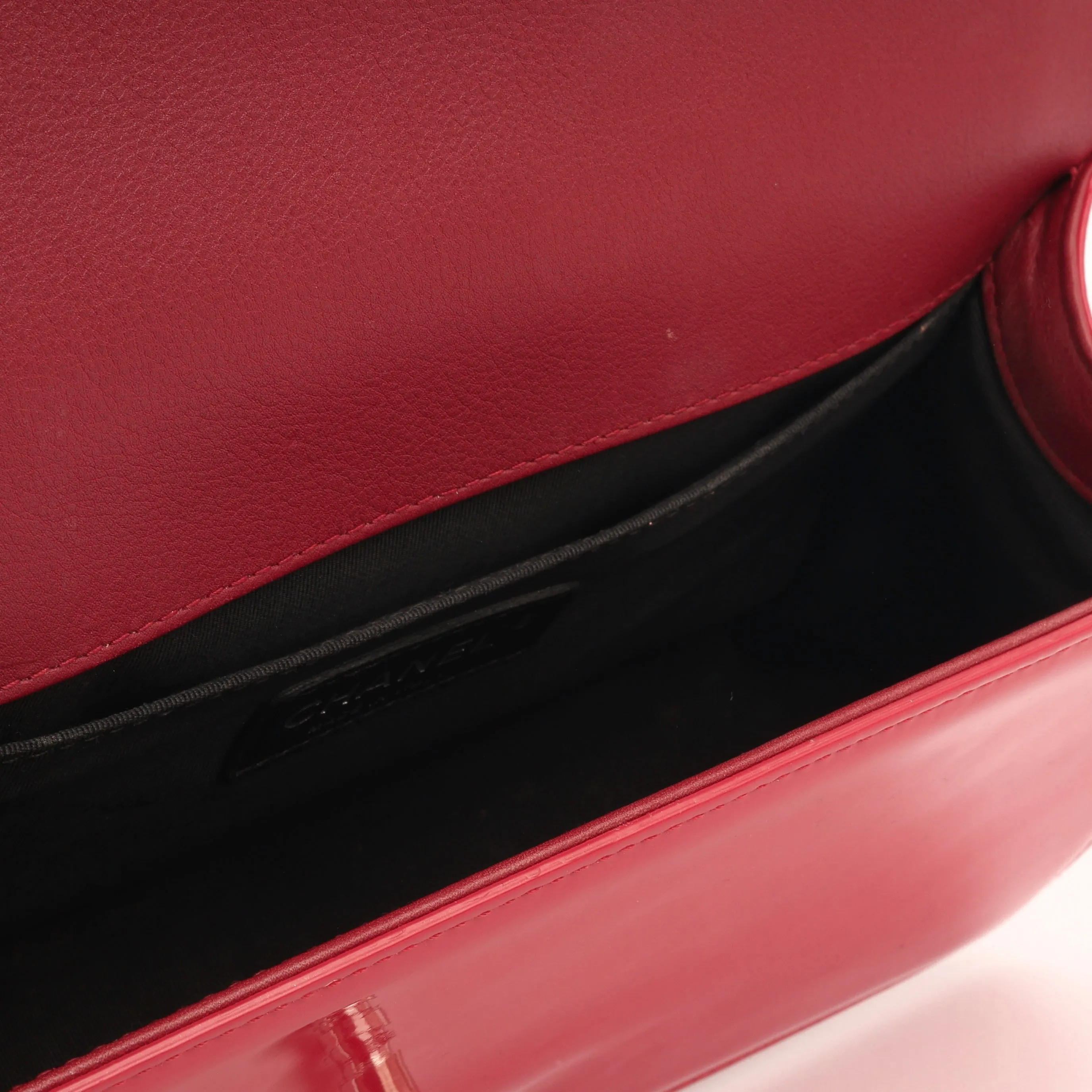 Chanel Boy Bag - Old Medium Red Patent