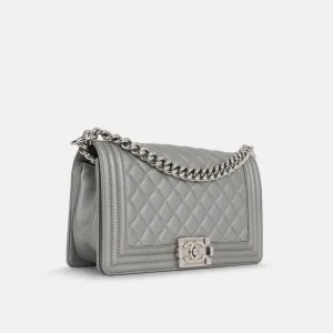Chanel Boy Bag - Silver