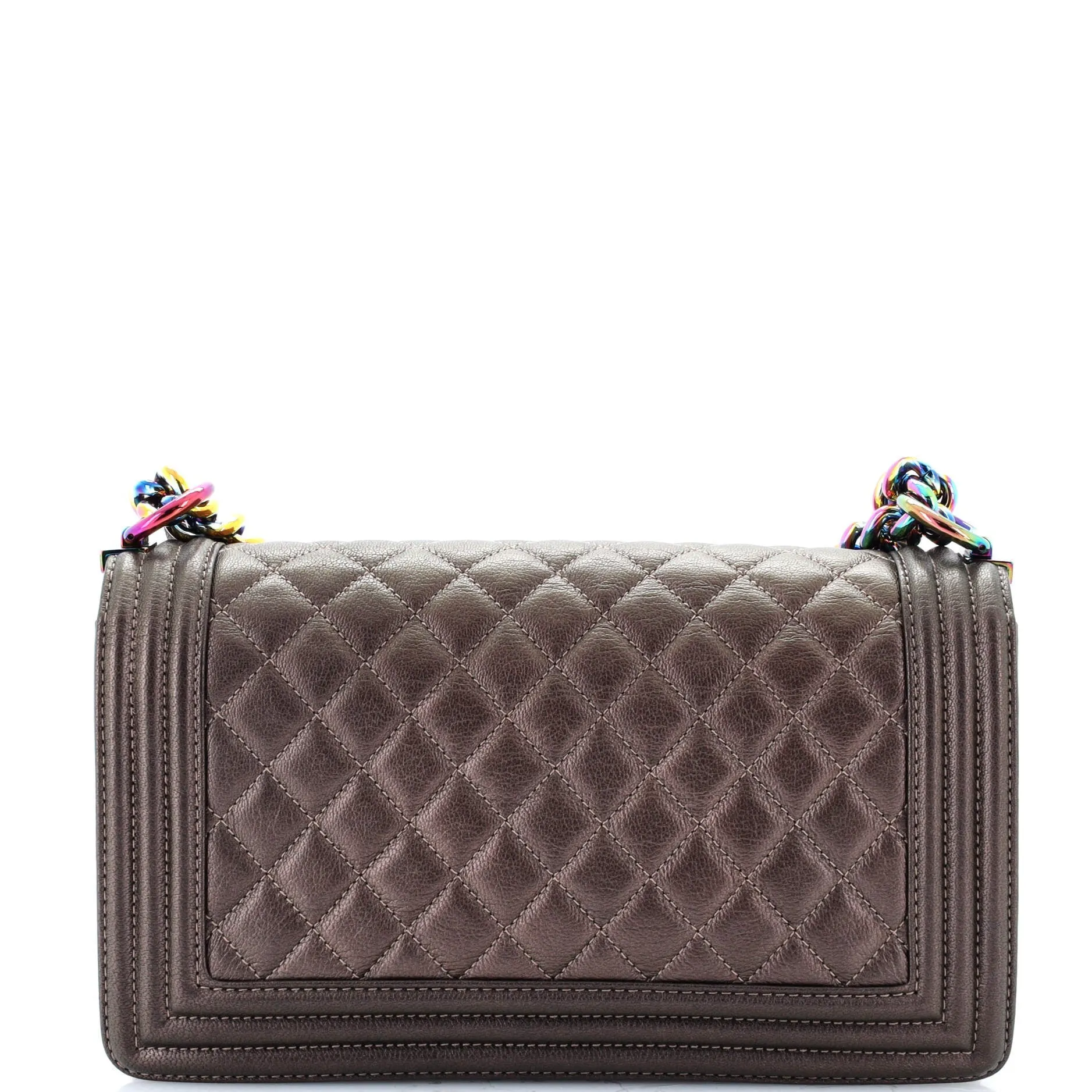 Chanel Boy Flap Bag Quilted Iridescent