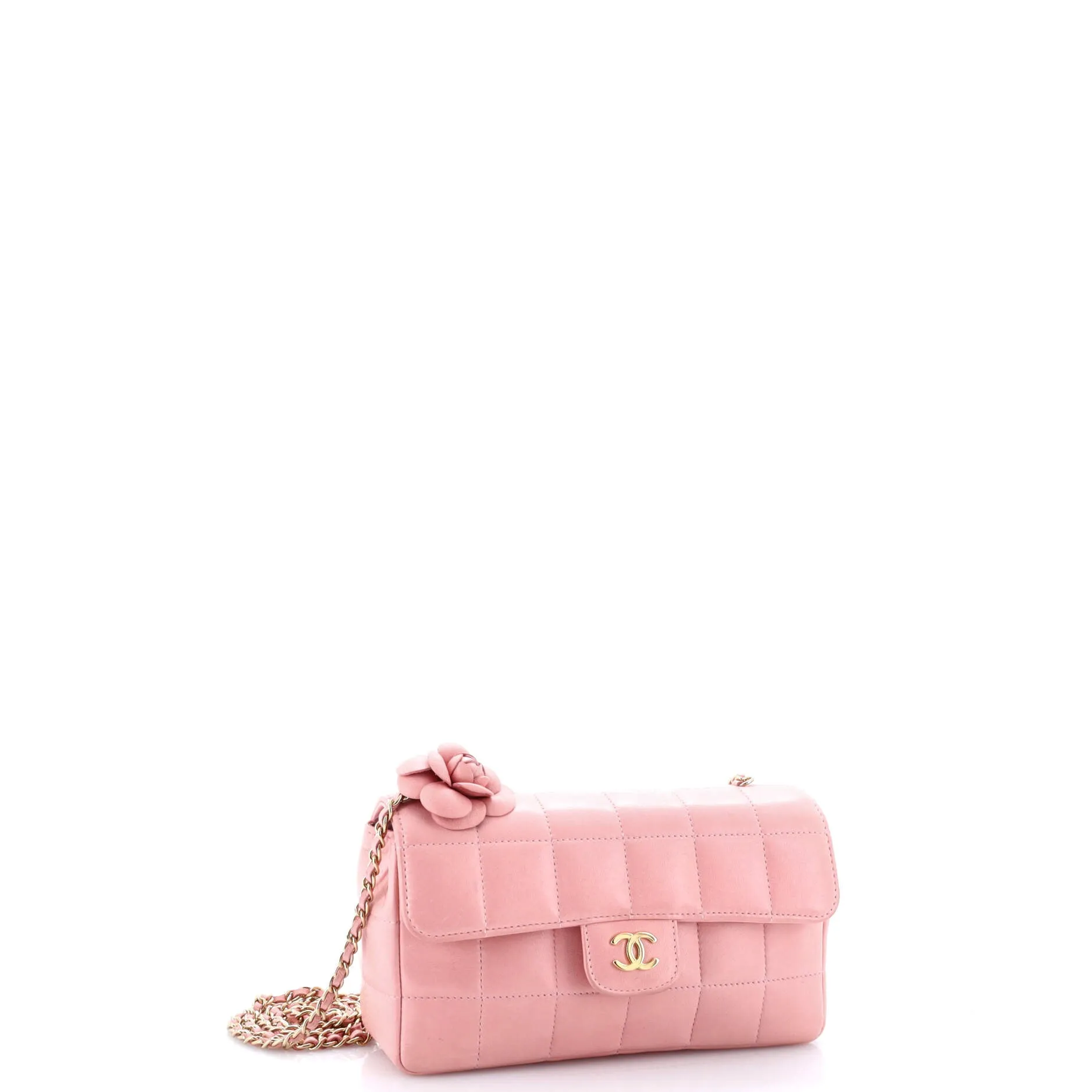 Chanel Camellia Chocolate Bar Flap Bag