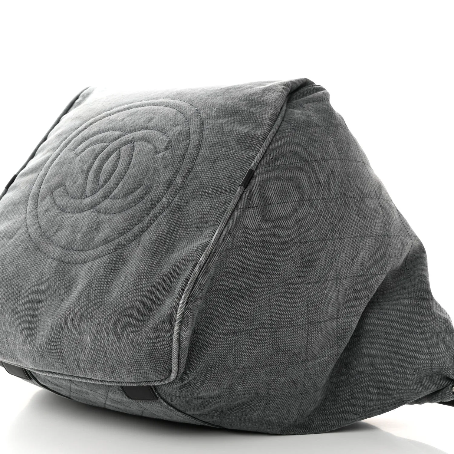 Chanel Canvas Cc Cocoon Travel Tote Grey