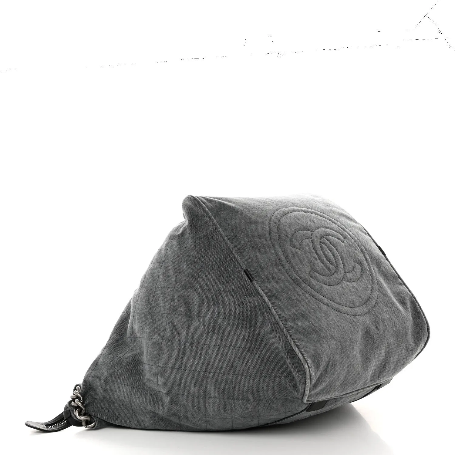Chanel Canvas Cc Cocoon Travel Tote Grey