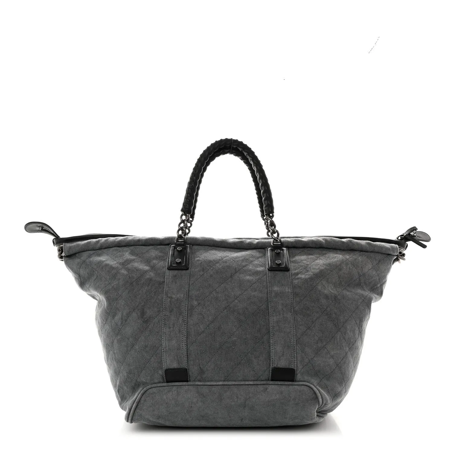 Chanel Canvas Cc Cocoon Travel Tote Grey