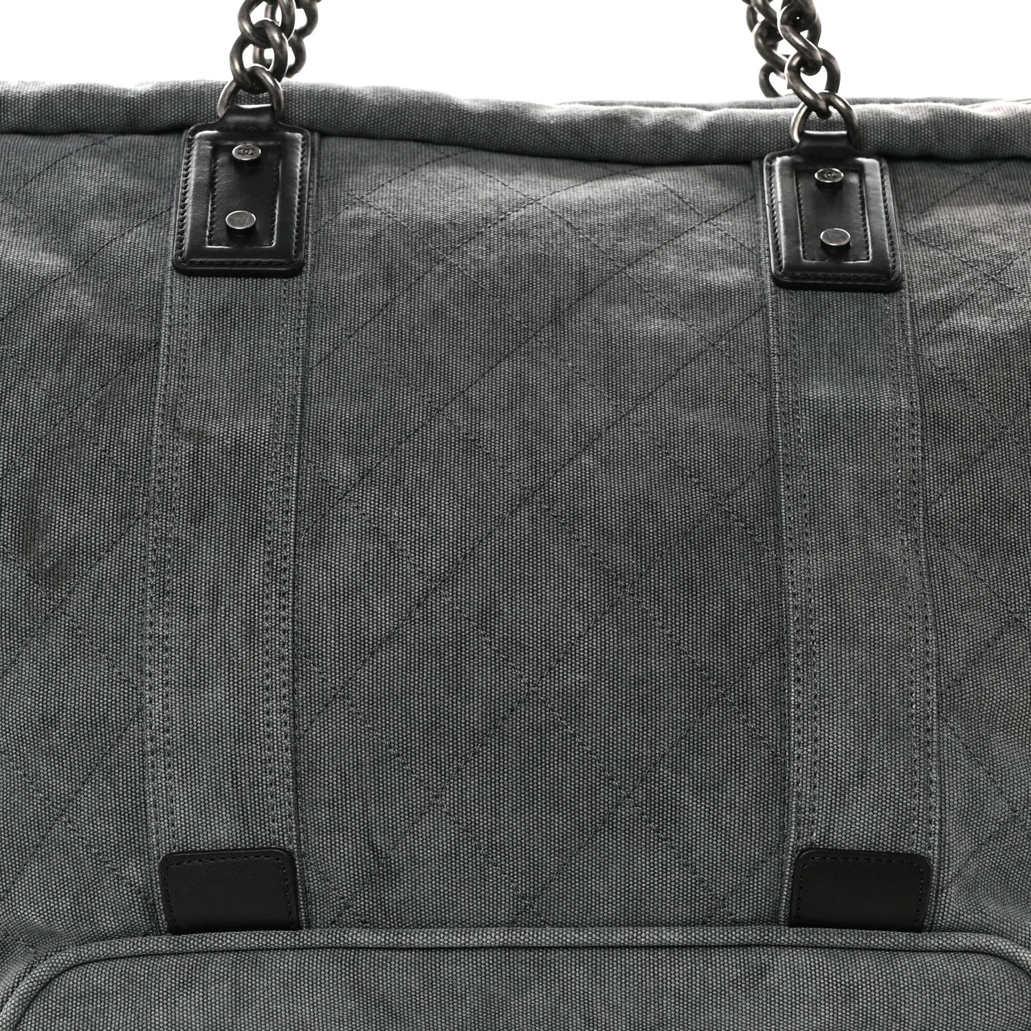Chanel Canvas Cc Cocoon Travel Tote Grey