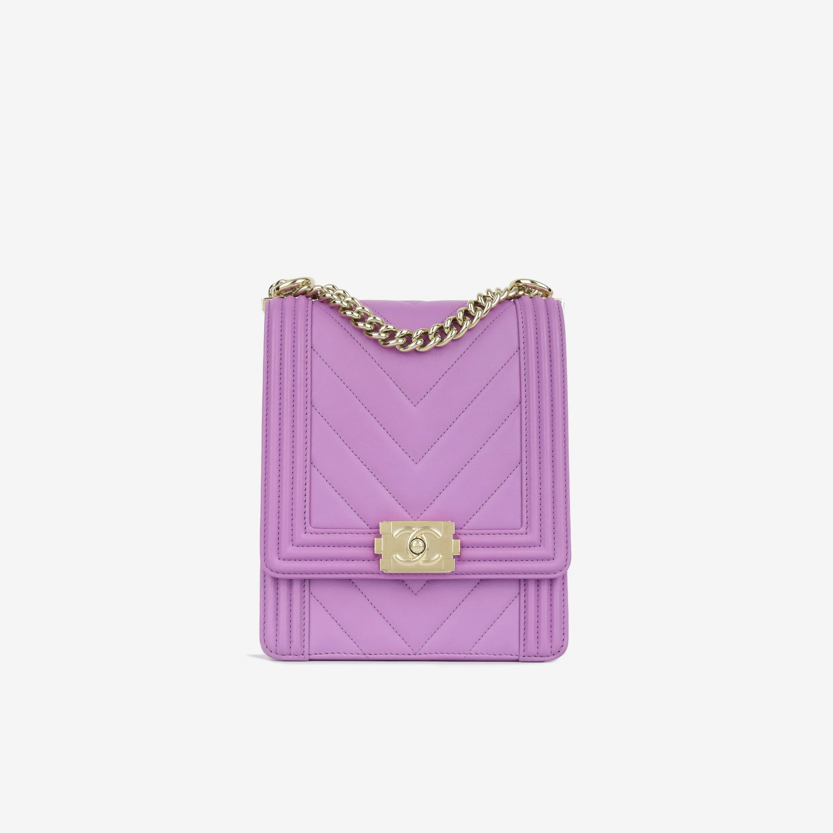 Chanel North South Boy Bag - Purple