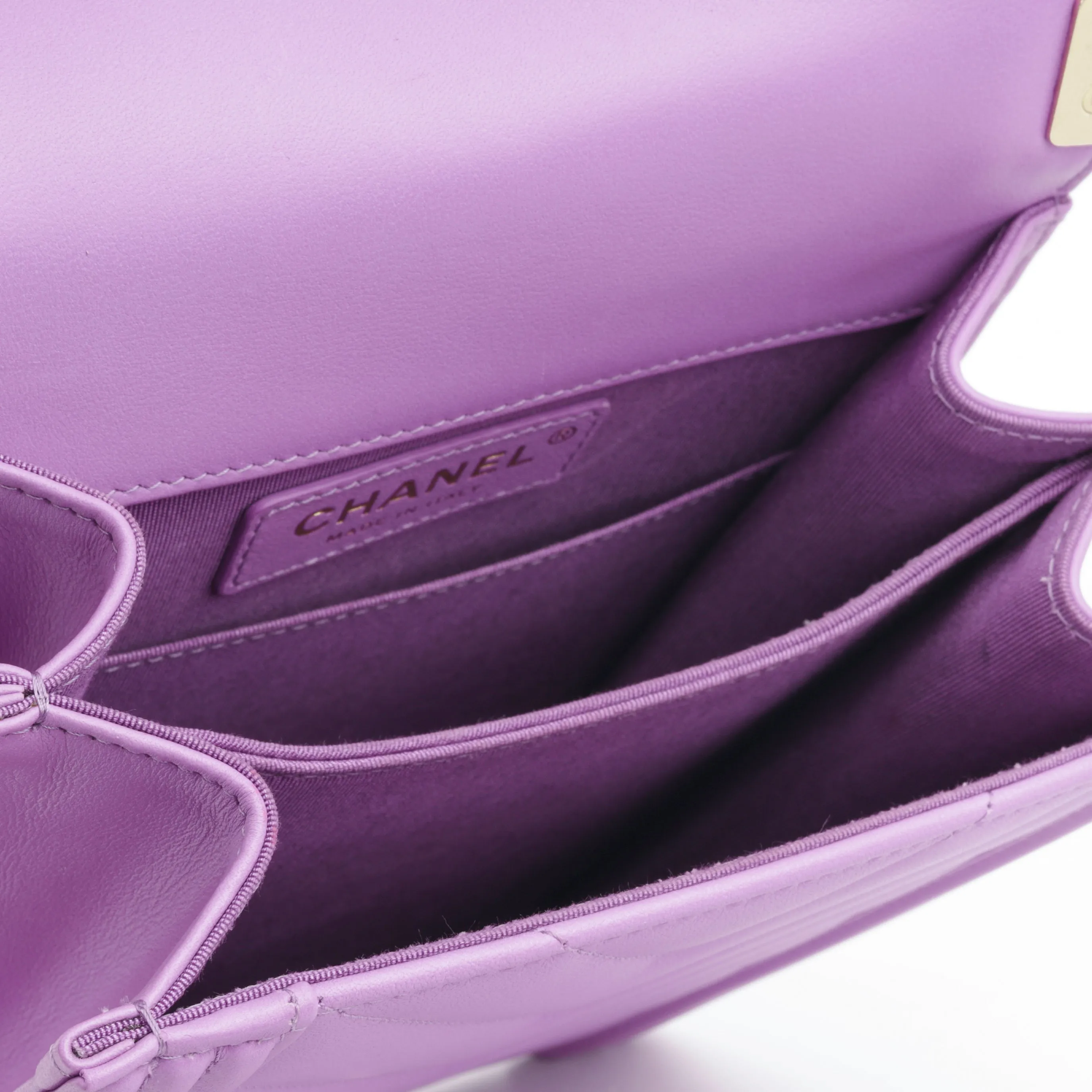 Chanel North South Boy Bag - Purple
