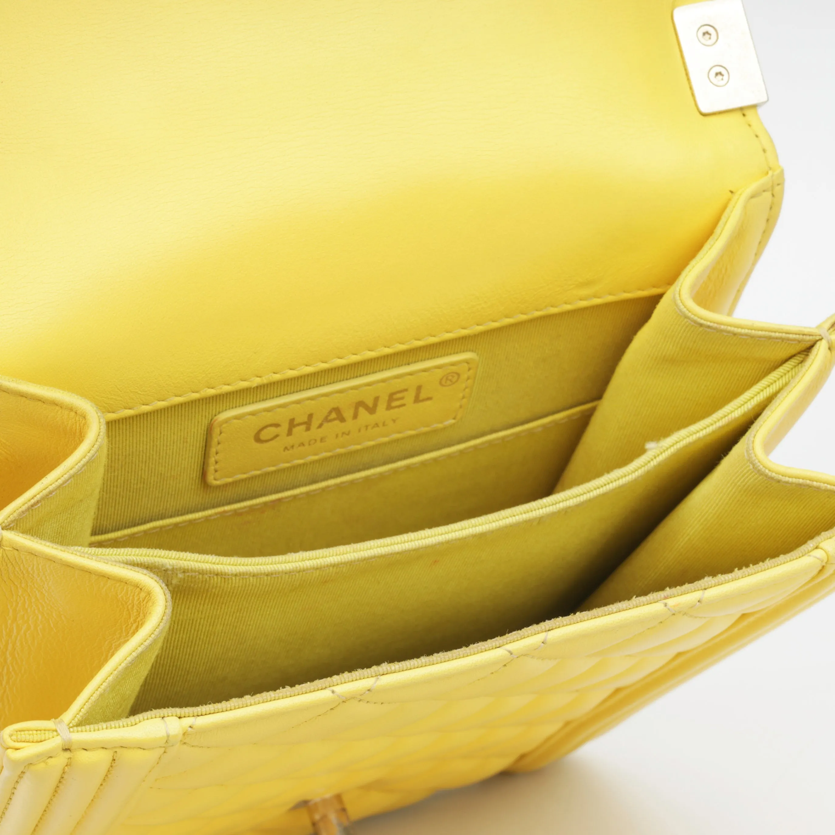 Chanel North South Boy Bag - Yellow
