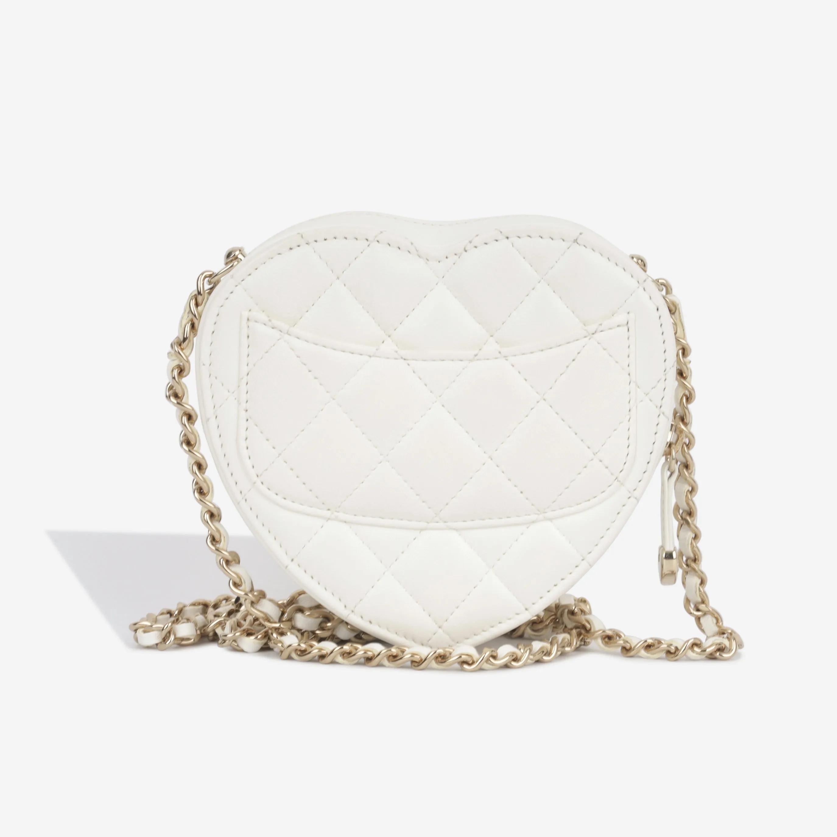 Chanel Small Heart Bag - White